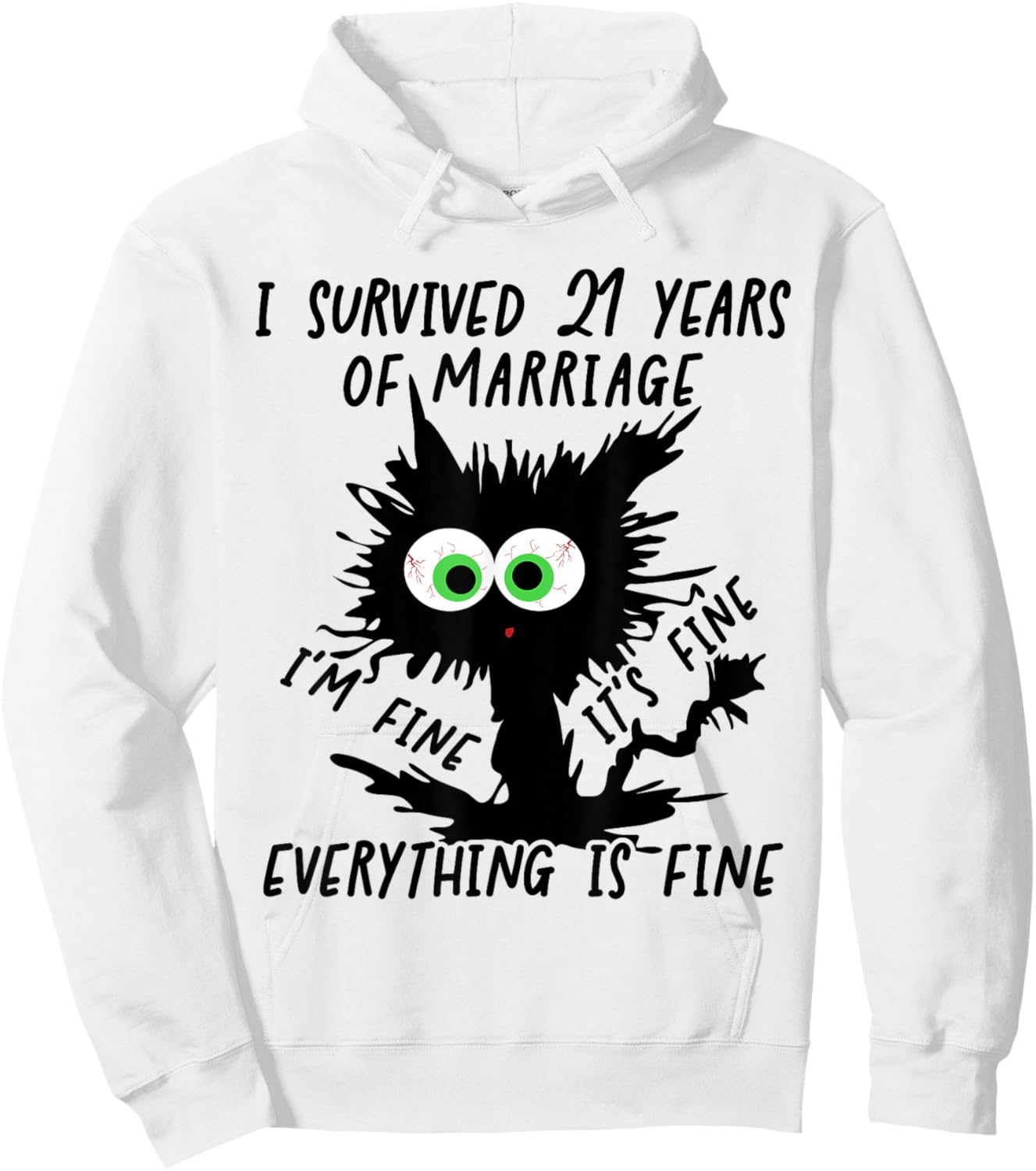 Nickel Wedding I Survived 21 Years Of Marriage Hoodie - Hoodie | White