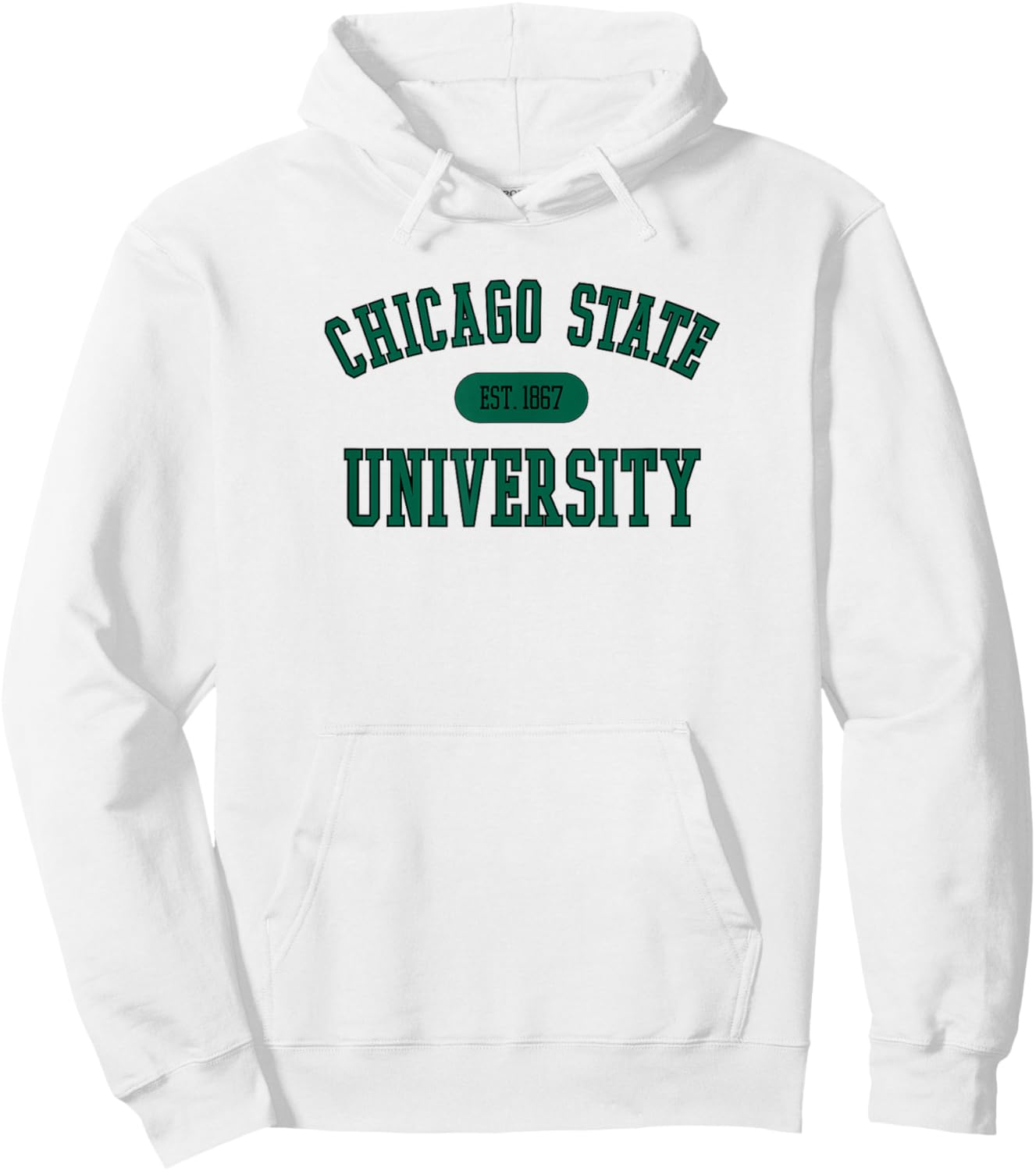 Chicago State Cougars Varsity Gray Officially Licensed Hoodie - Hoodie | White