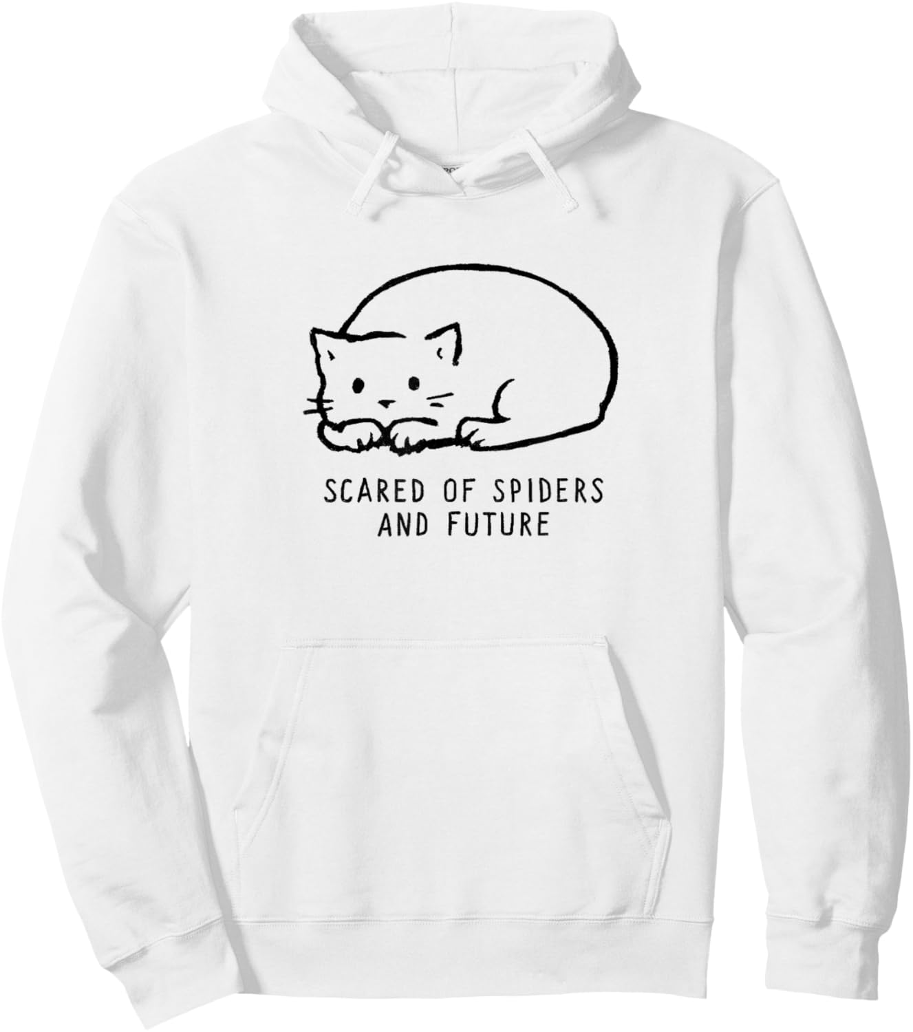 Threadless Fox Shiver Scared of Spiders And Future Graphic Hoodie - Hoodie | White