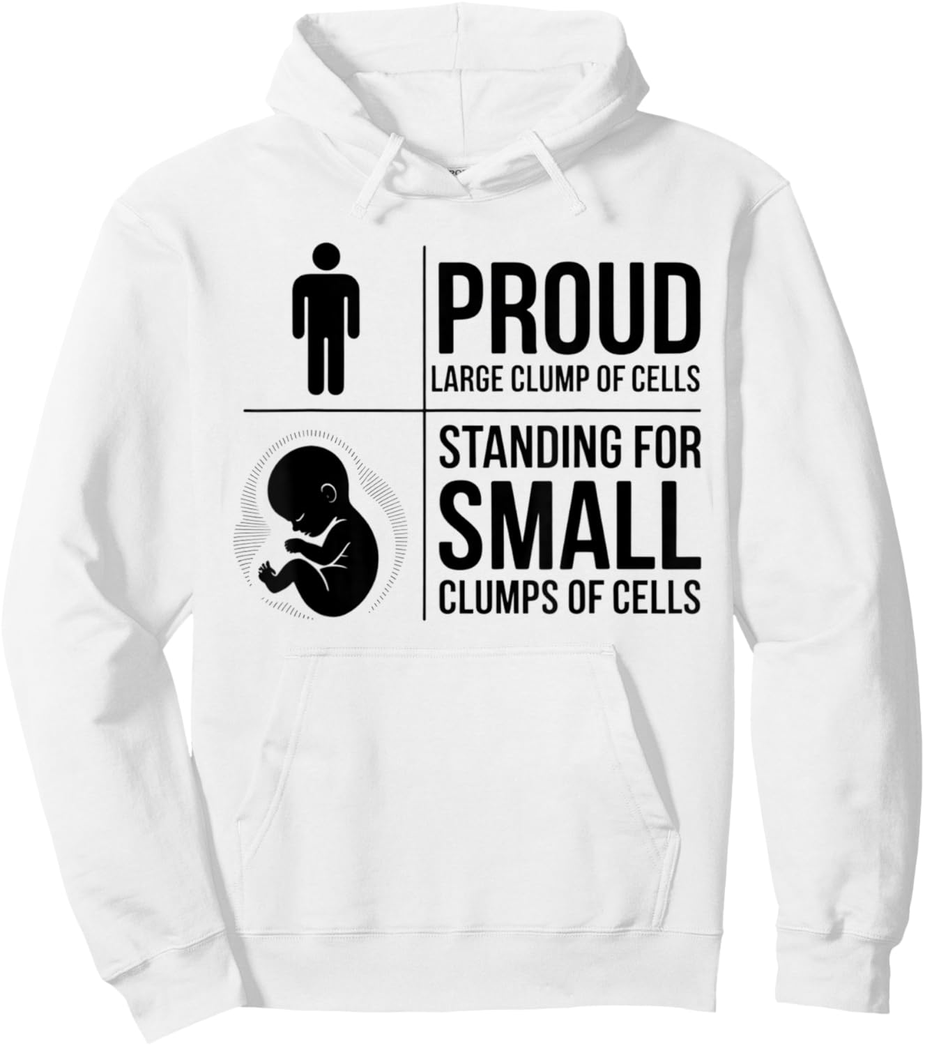 Proud Large Clump of Cells Standing for Small Clumps of Cell Hoodie - Hoodie | White