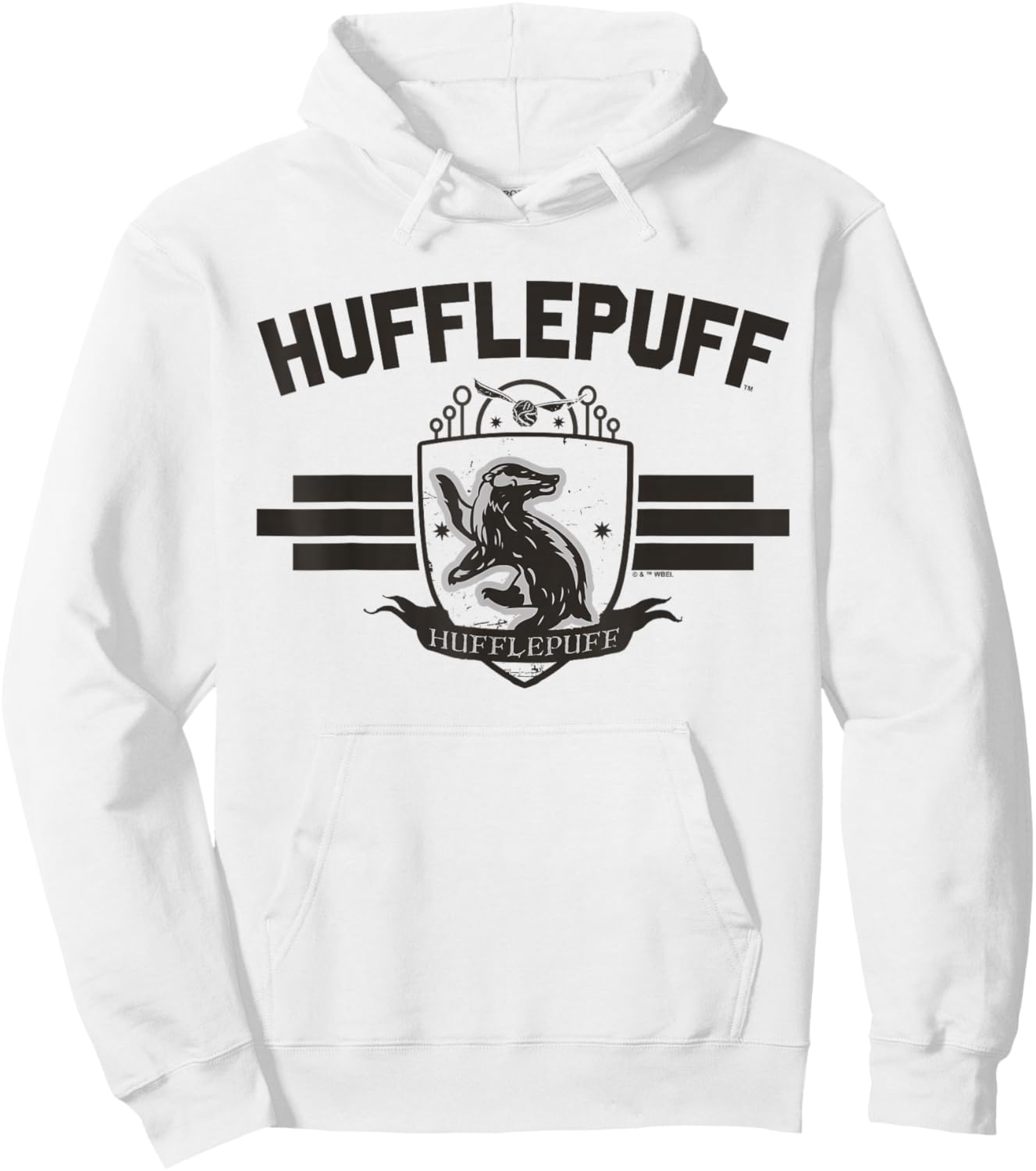 Harry Potter Hufflepuff Quidditch Bar Hoodie - Hoodie | White