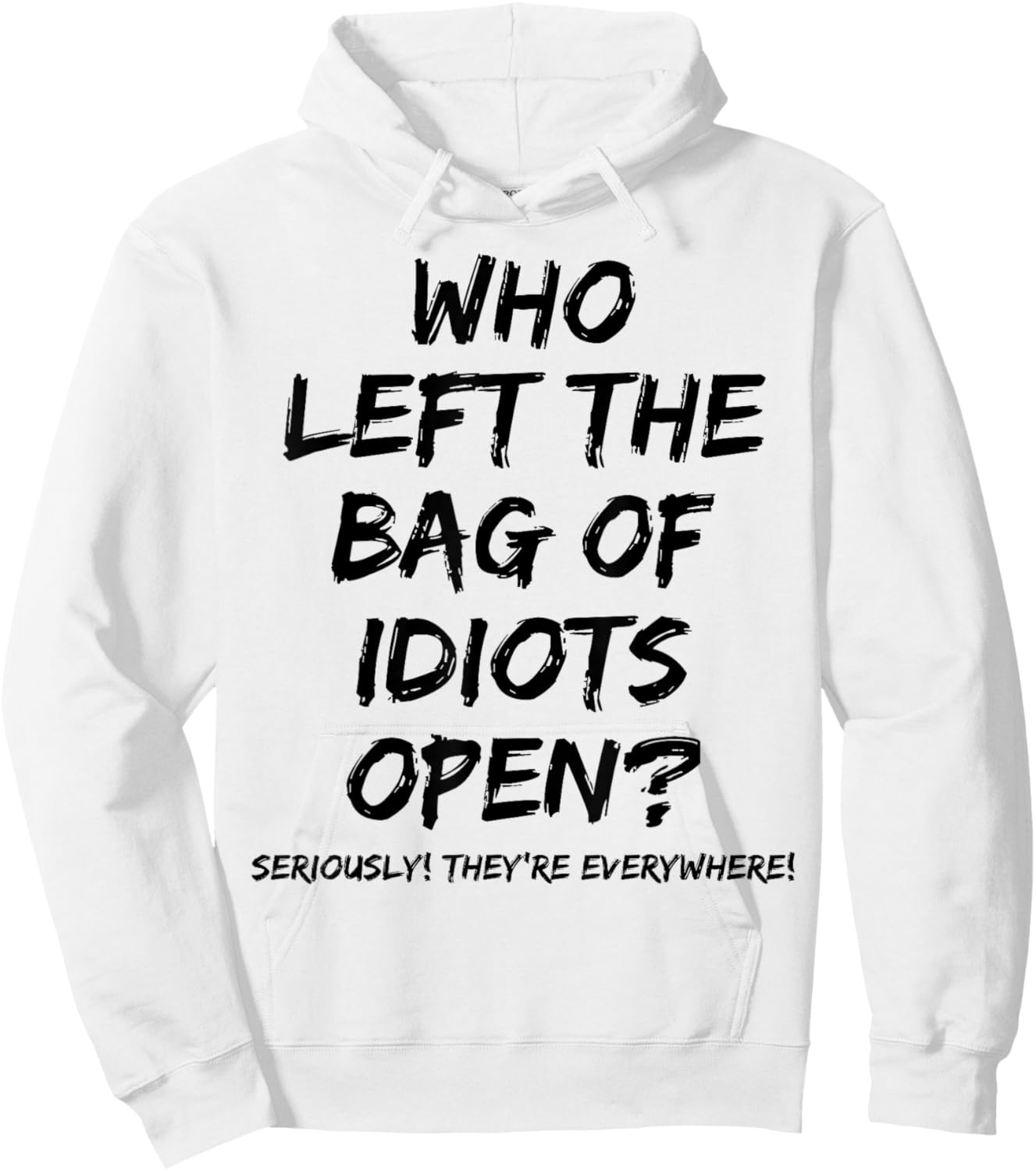 Who Left The Bag Of Idiots Open Hoodie - Hoodie | White