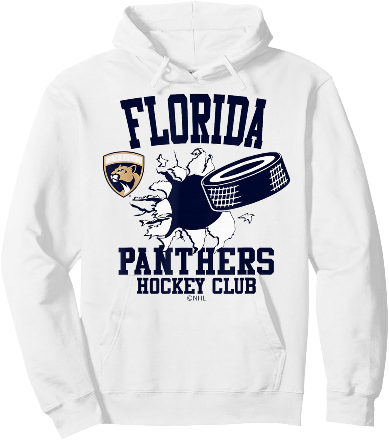Florida Panthers Hockey Puck Burst Red Officially Licensed Hoodie - Hoodie | White