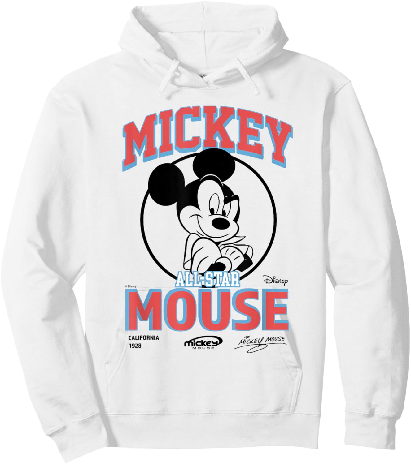 Disney Mickey and Friends All Star Varsity Athletic Hoodie - Hoodie | White