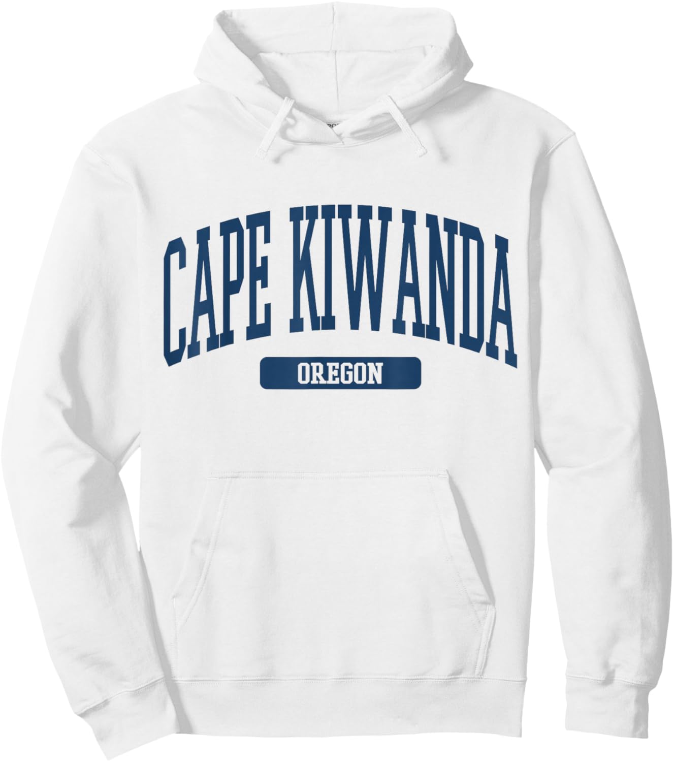 Cape Kiwanda Oregon Souvenir Beach Classic, Minimalist Hoodie - Hoodie | White