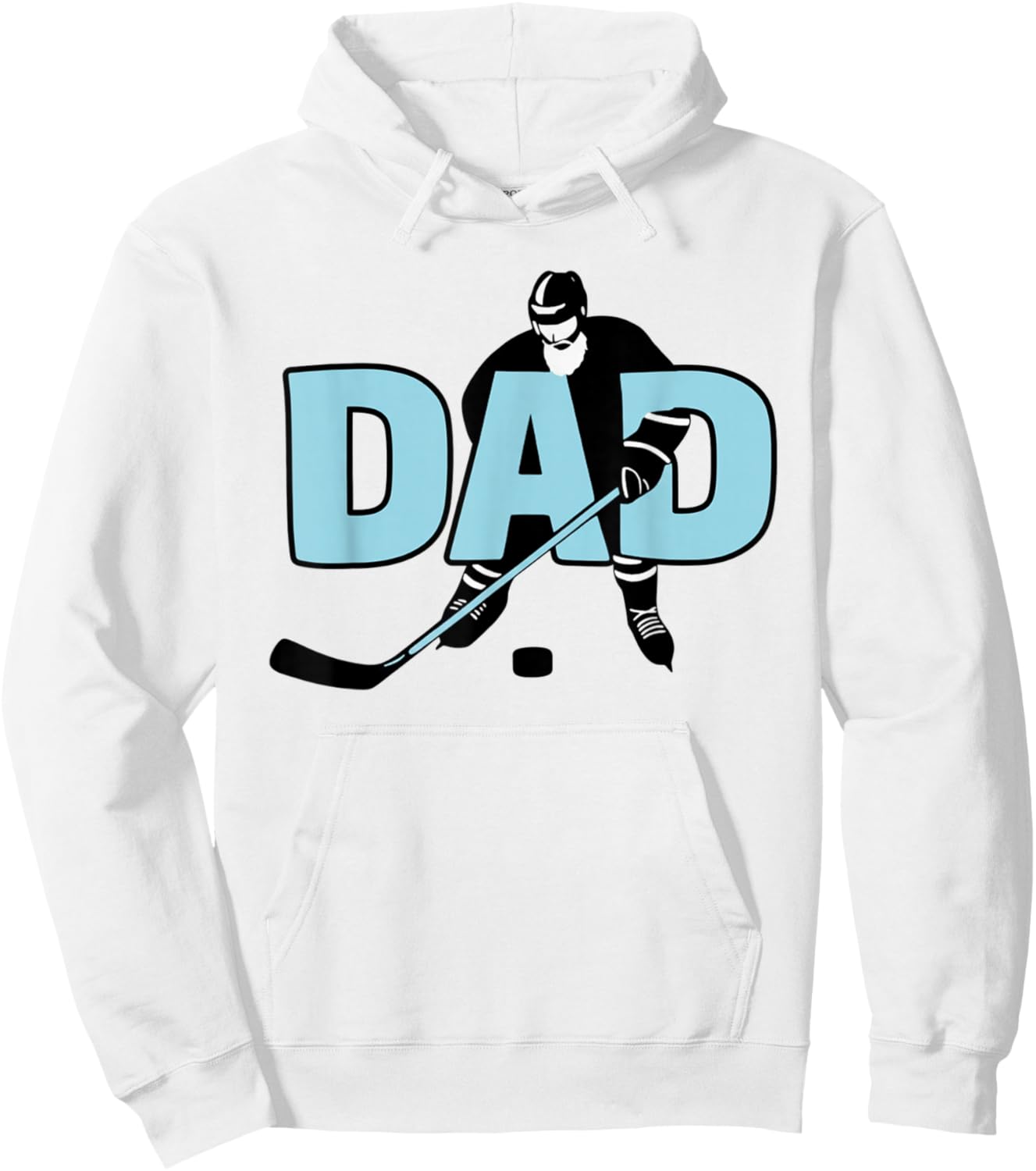 Ice Hockey Playing Dad Hoodie - Hoodie | White