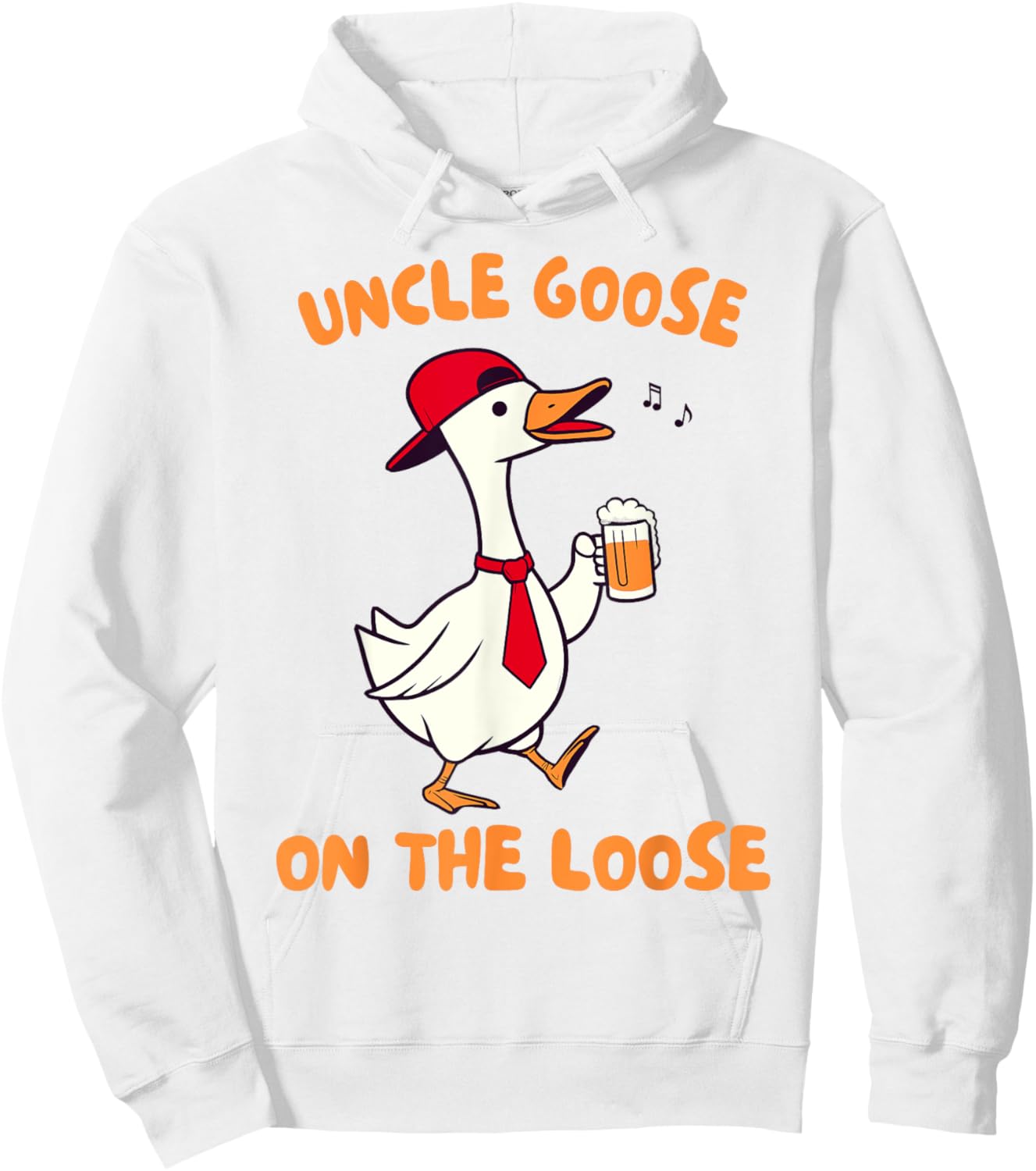 Uncle Goose On The Loose Silly Goose Beer Drinking Uncle Hoodie - Hoodie | White