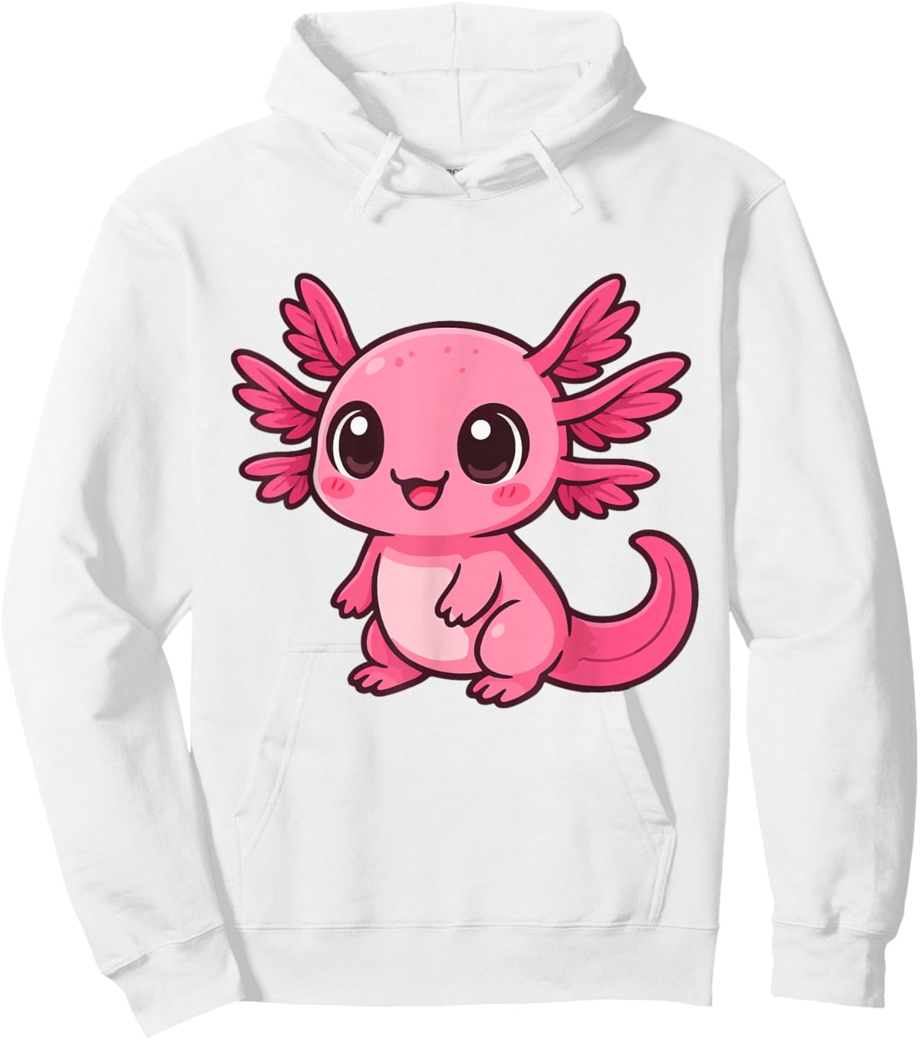 Cute Kawaii Pink Axolotl for Axolotl Lovers Girls Kids Hoodie - Hoodie | White