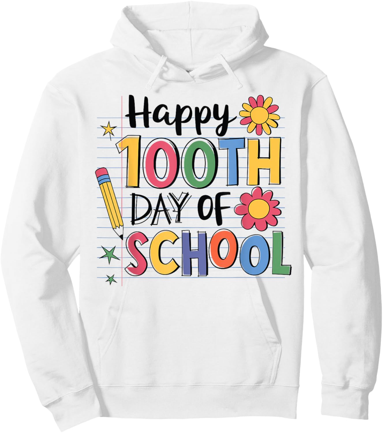 Happy 100 Days Of School Teacher Student Women Kids Girls Hoodie - Hoodie | White