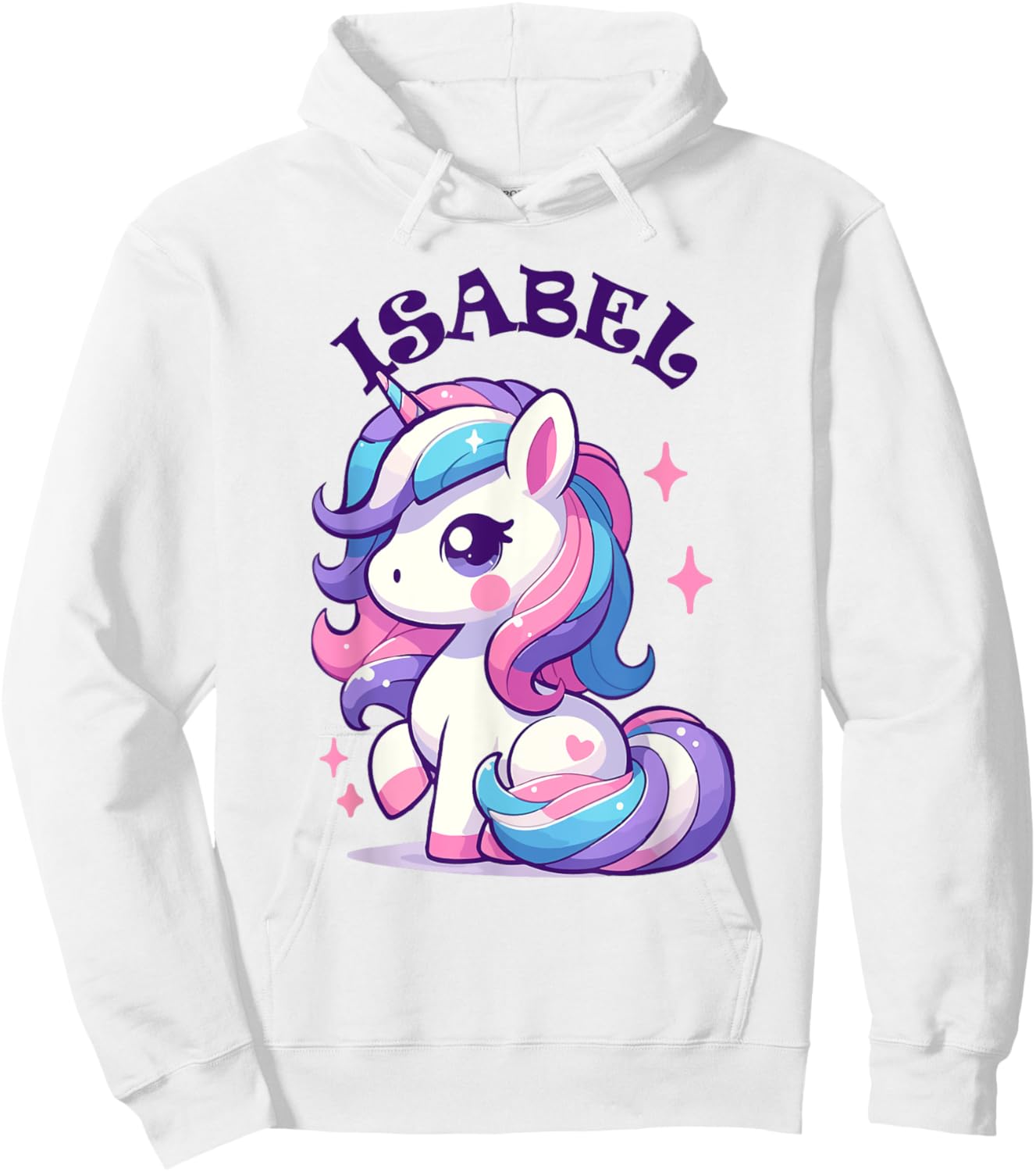 Isabel Cute Unicorn Design for Girls Name Isabel Hoodie - Hoodie | White