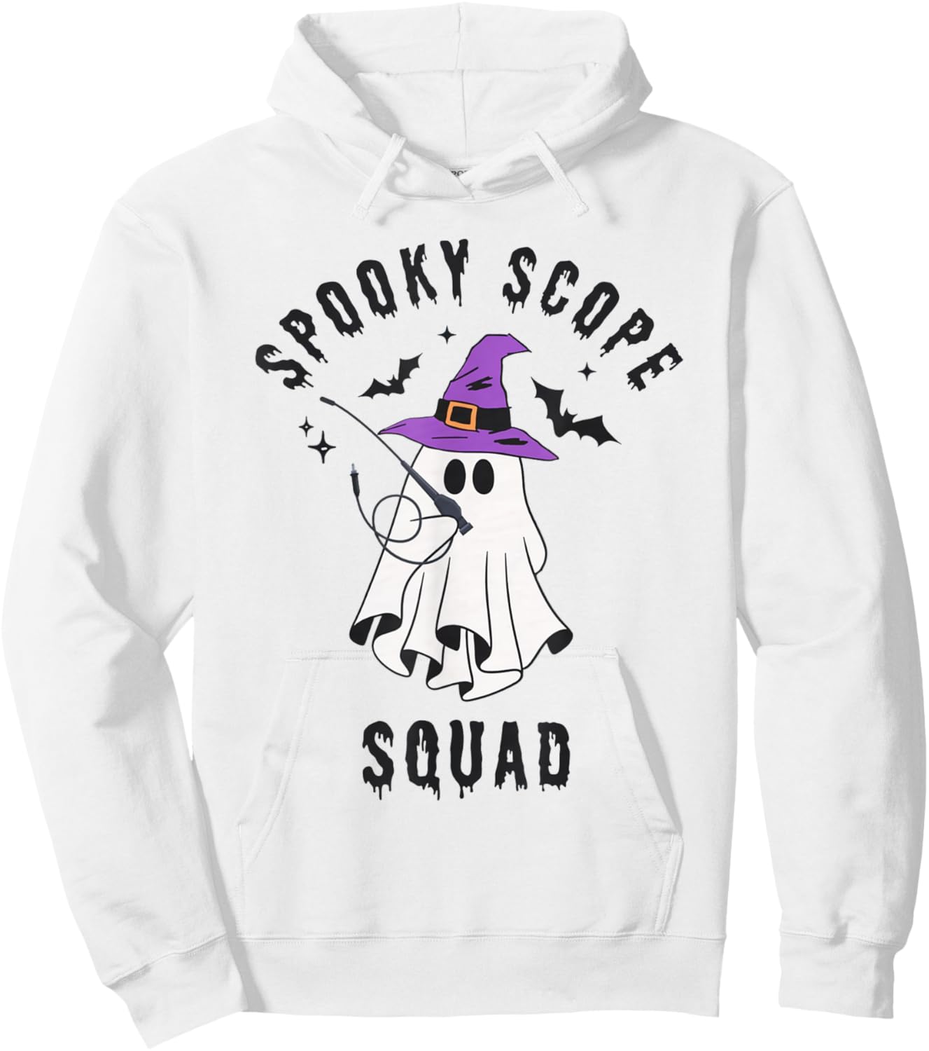 Spooky Scope Squad Halloween Ghost GI Nurse Endoscopy Nurse Hoodie - Hoodie | White