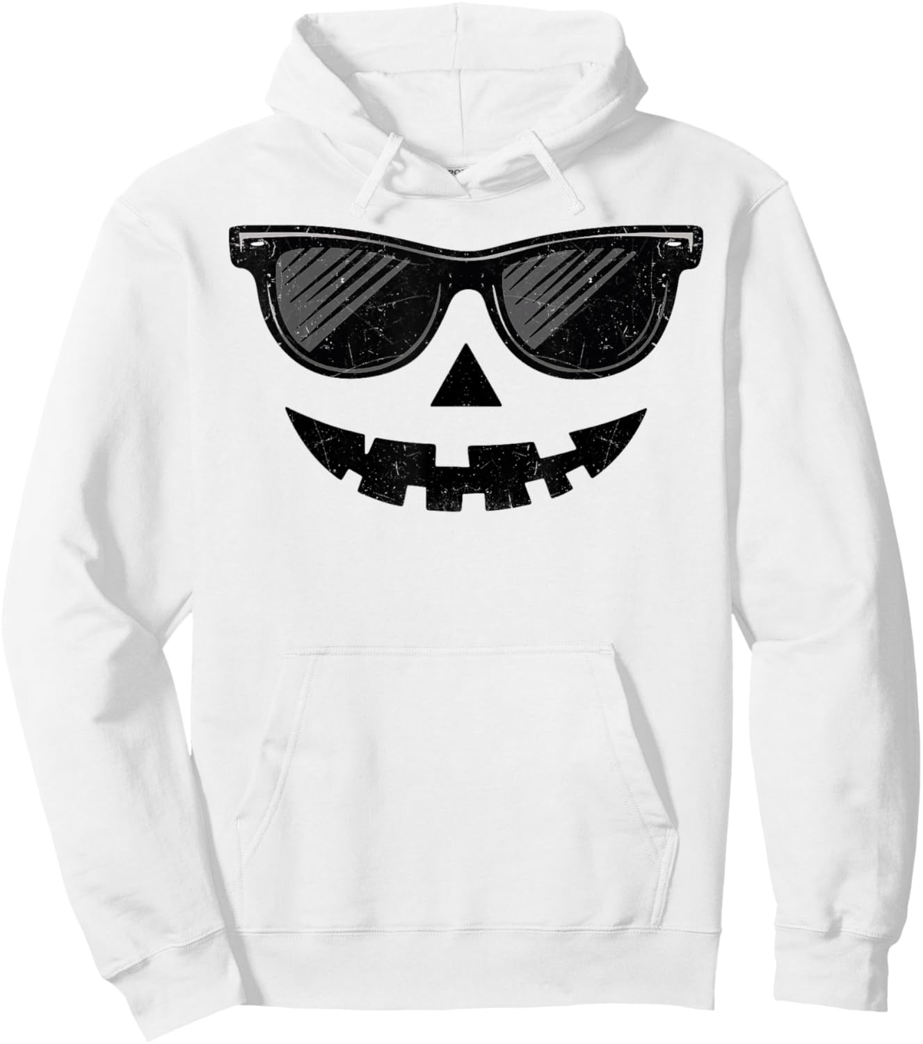 Funny Jack O Lantern Face Pumpkin Halloween Costume Men Boys Hoodie - Hoodie | White