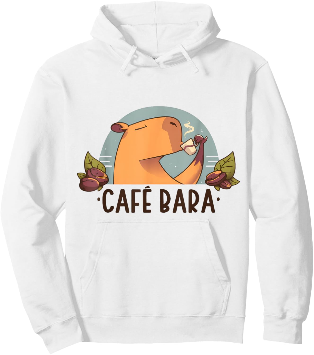 CafeBara - Cute Capybara Coffee Capy Lover Kawaii Amine Girl Hoodie - Hoodie | White