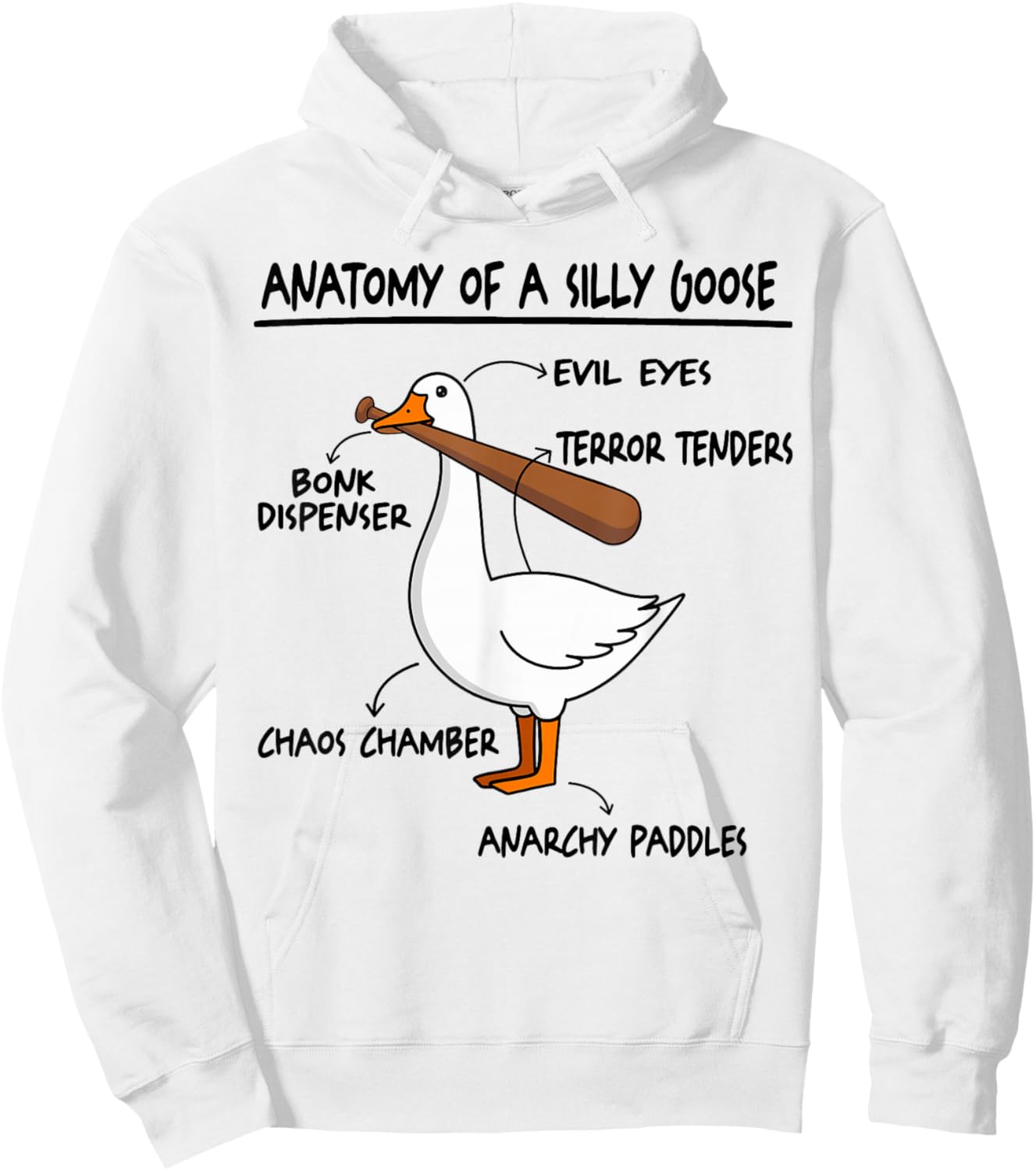 Anatomy Of A Silly Goose Hoodie - Hoodie | White