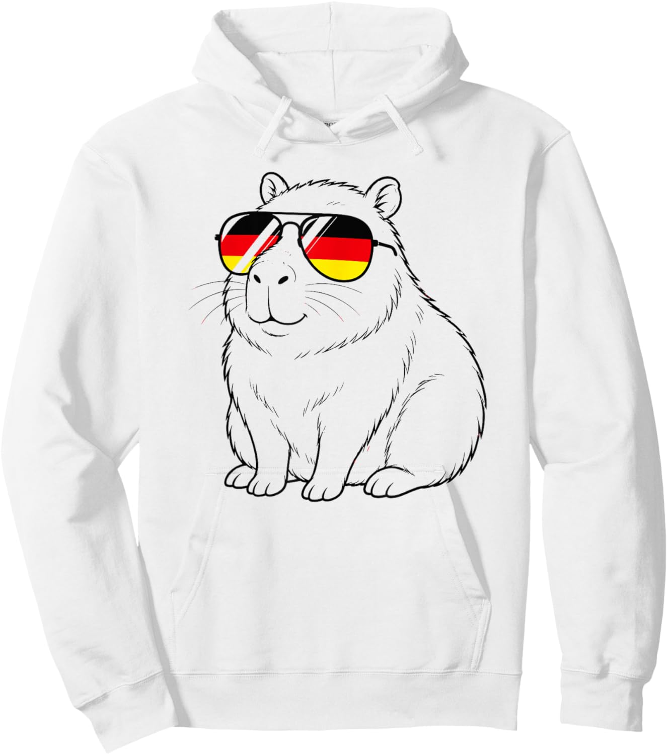 Deutsche Flagge Capybara deutsch Deutschland Wasserschweine Hoodie - Hoodie | White