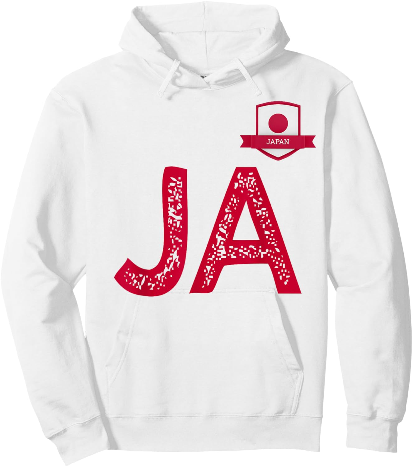 Japan Human-Flag Letter JA Japan Hoodie - Hoodie | White