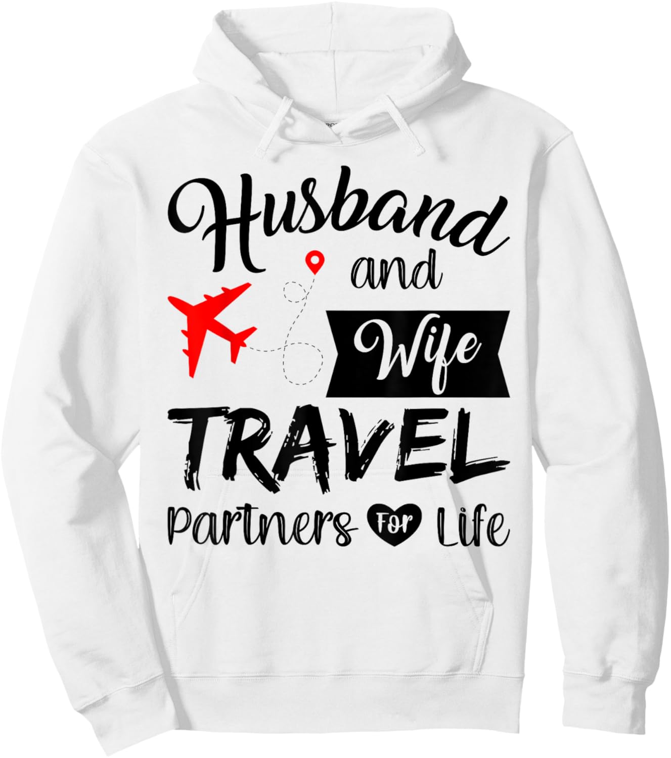 Couple Matching Husband And Wife Travel Partners For Life Hoodie - Hoodie | White