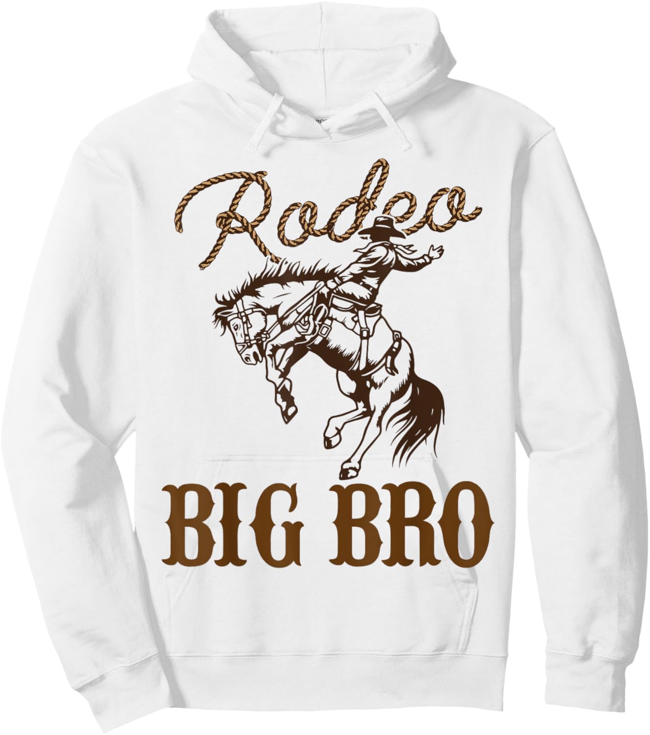 Big Bro Birthday Cowboy Cowgirl Western Rodeo Brother Party Hoodie - Hoodie | White