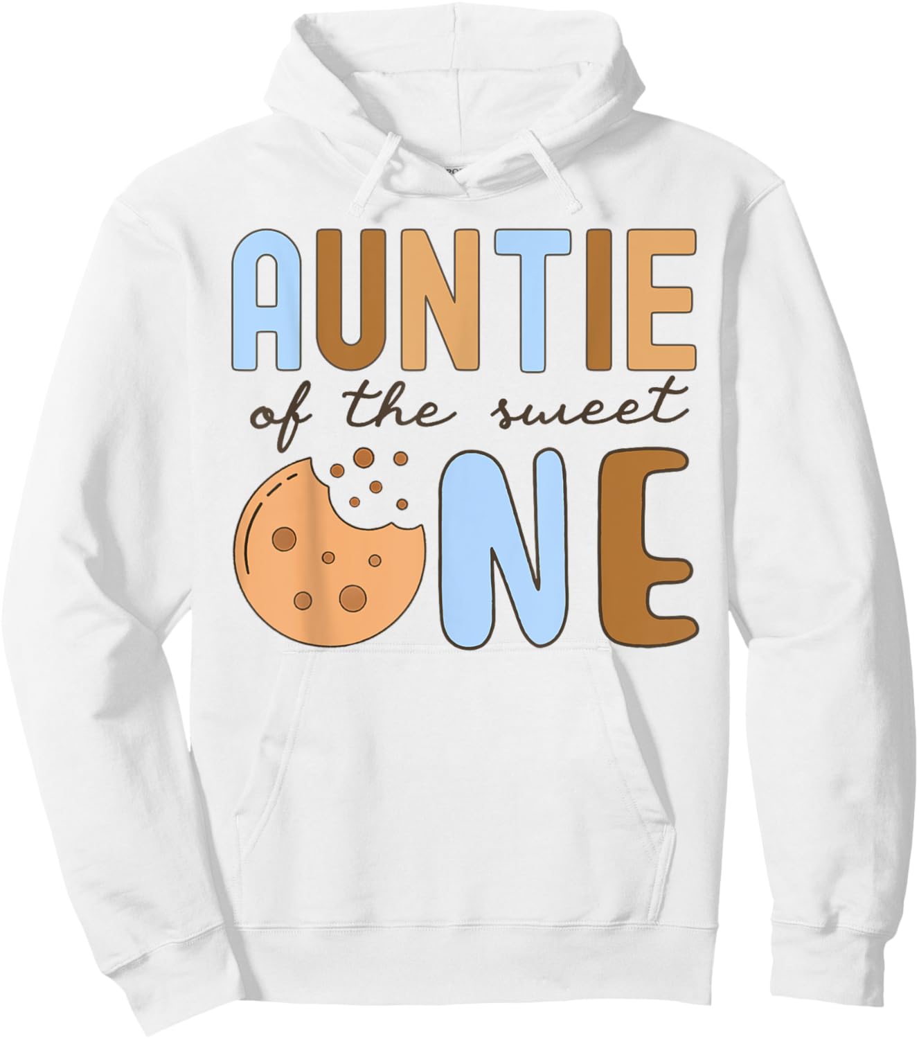 Auntie Of The Sweet One Cookies and Milk 1st Birthday Party Hoodie - Hoodie | White