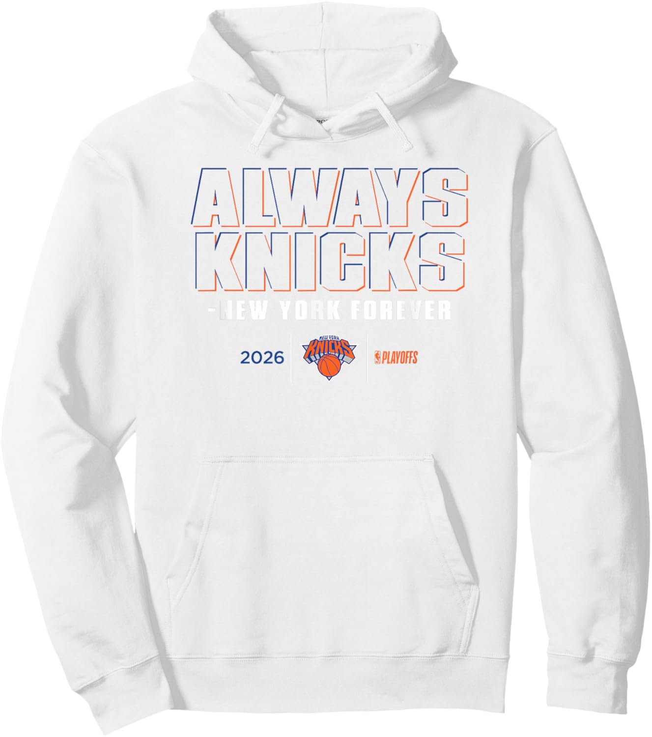 NBA 2026 Playoffs Mantra Knicks Shadow Realm Hoodie - Hoodie | White