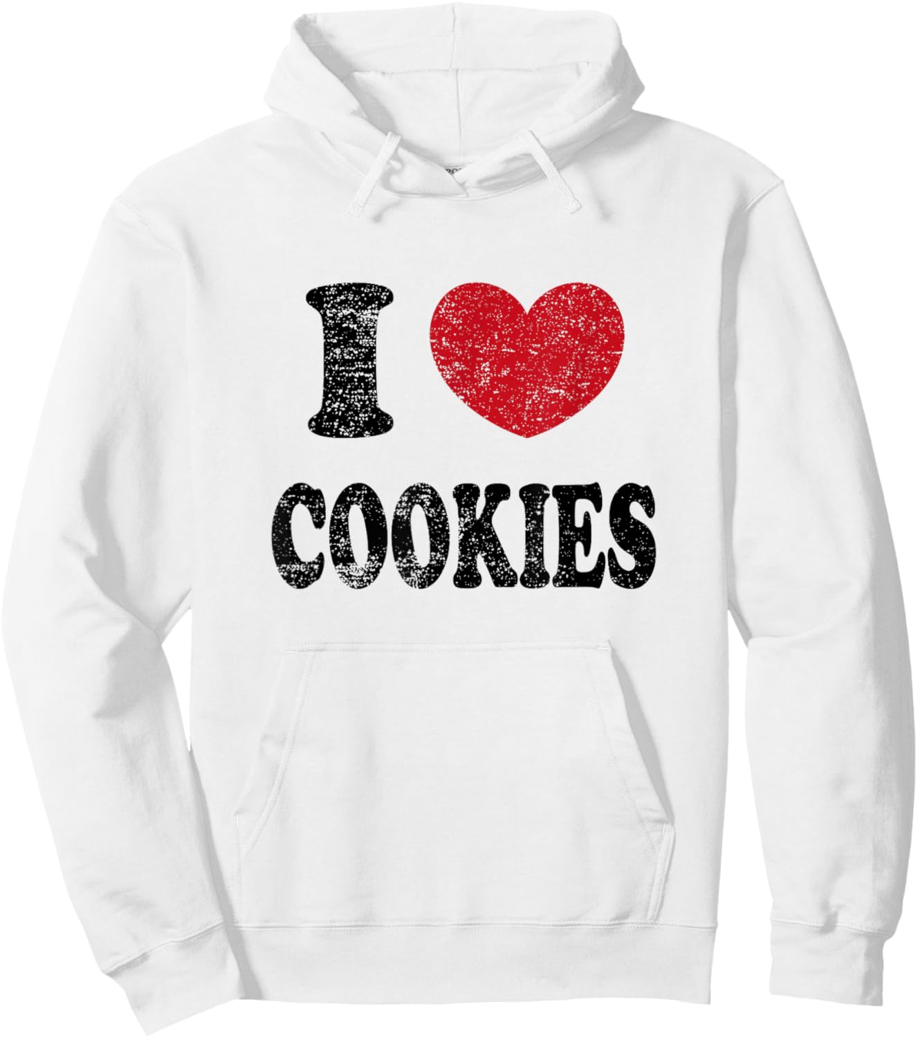 Vintage I Love Cookies Hoodie - Hoodie | White