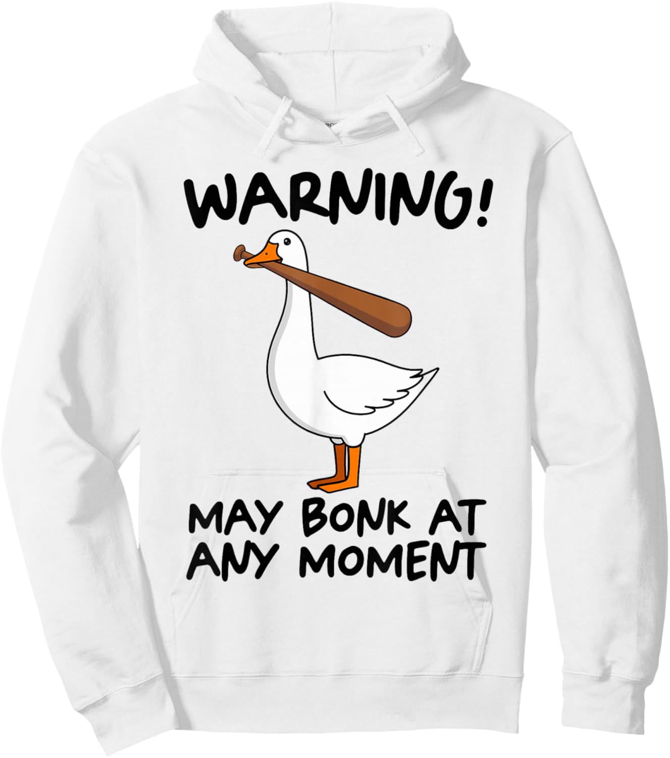 Warning May Bonk At Any Moment Hoodie - Hoodie | White