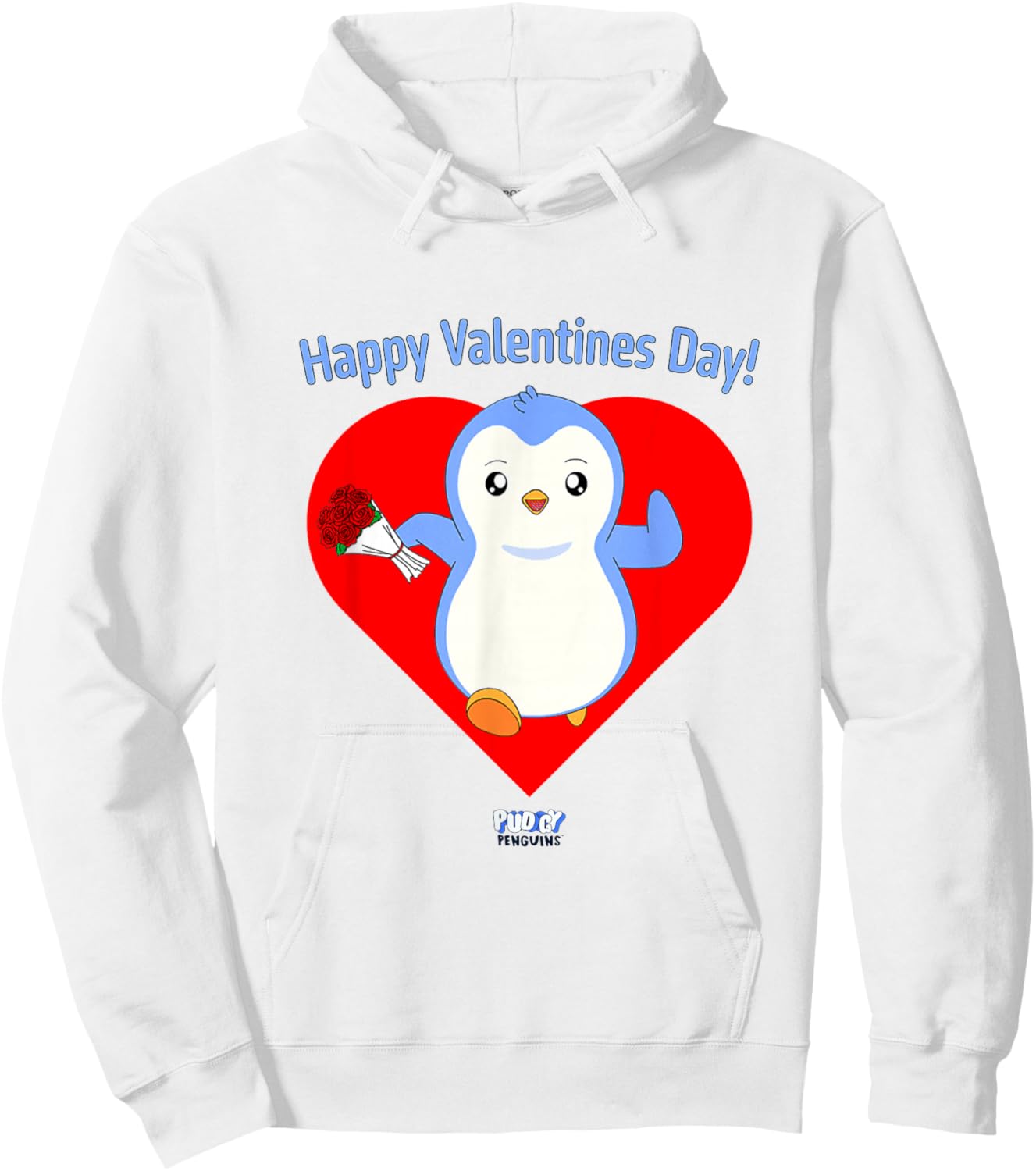 Official Pudgy Penguins Product | It's Valentine's Day | Pengu Hoodie - Hoodie | White
