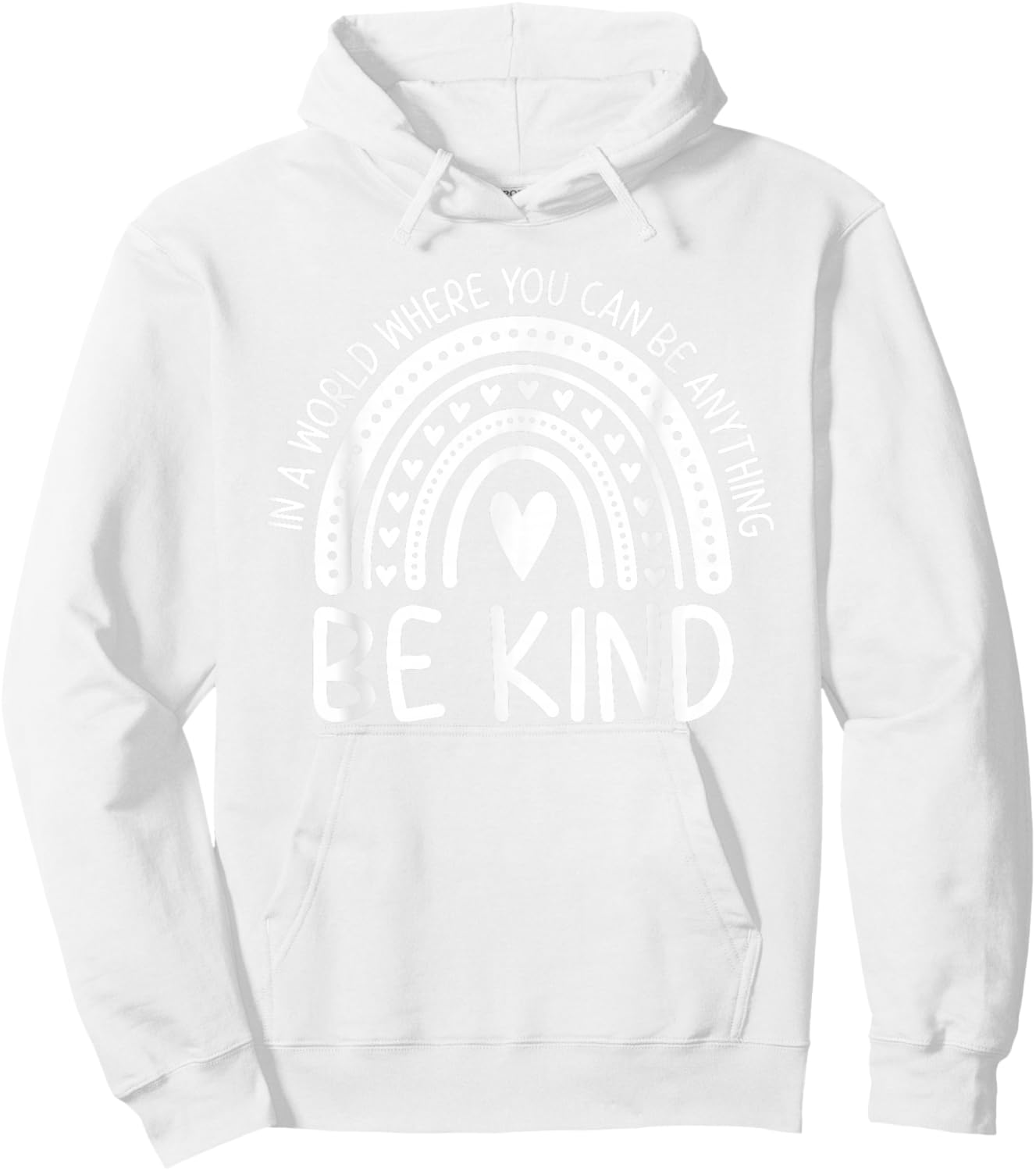 Be Kind Rainbow Orange Unity Day Anti Bullying Hoodie - Hoodie | White