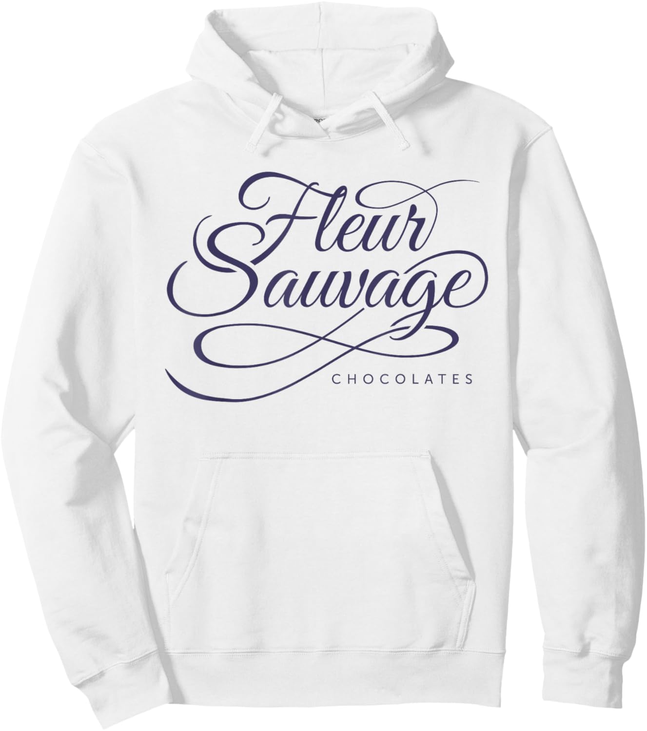 Fleur Sauvage Chocolate Basic Hoodie - Hoodie | White