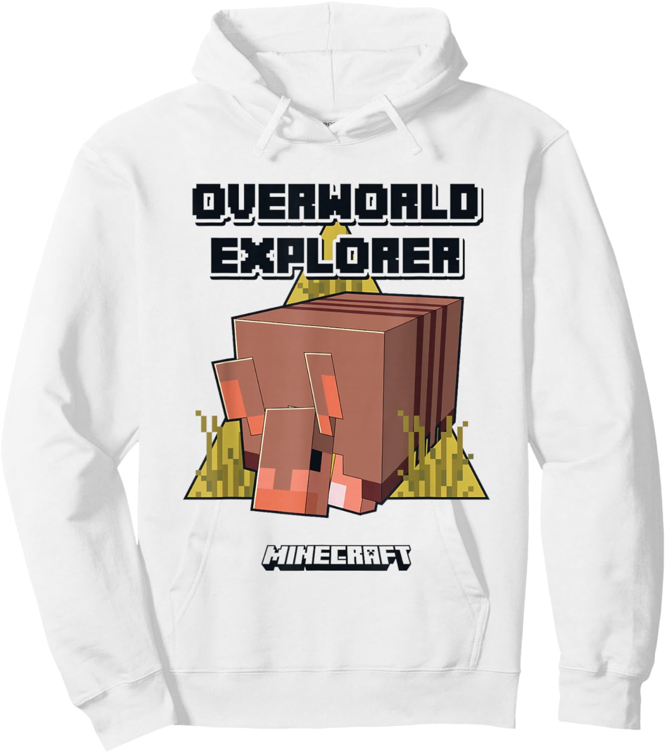 Minecraft Overworld Explorer Armadillo Logo Hoodie - Hoodie | White