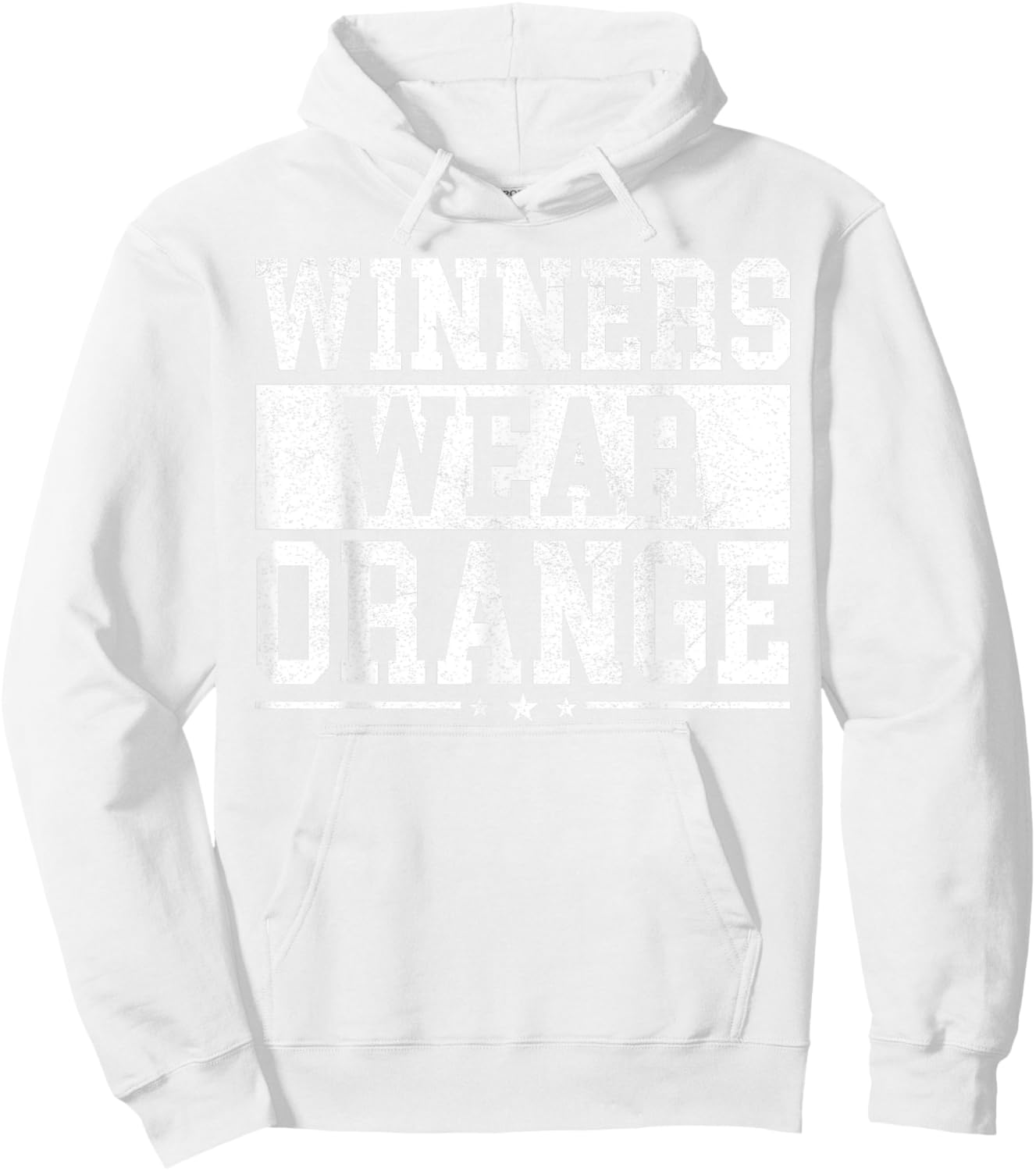 Winners Wear Orange Color War Camp Spirit Game Team Wear Hoodie - Hoodie | White
