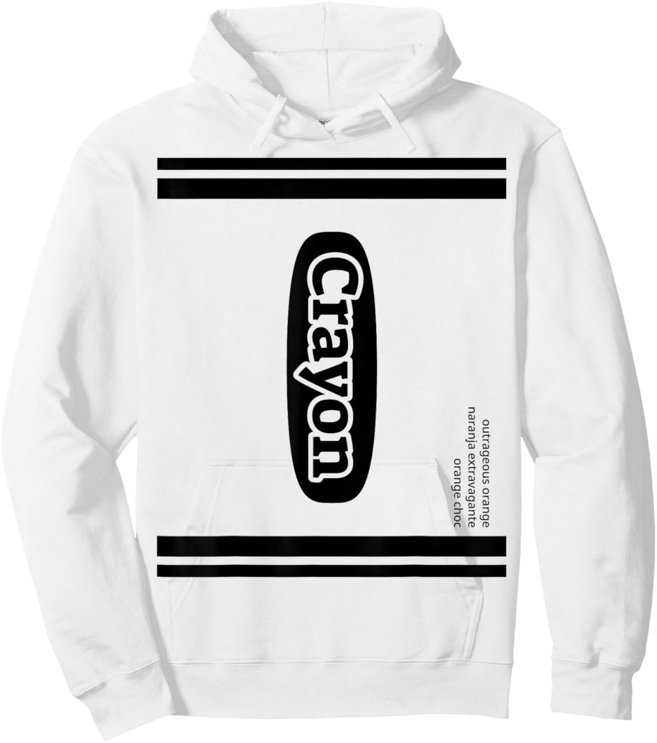 J. Walker -Child Crayon Outrageous Orange Group Costume Hoodie - Hoodie | White
