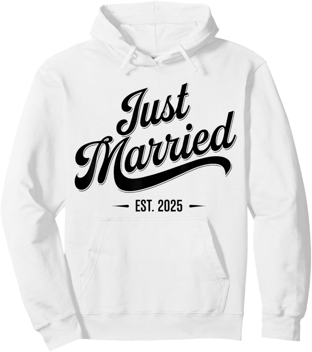 Just Married 2025 Wedding Anniversary For Couples Hoodie - Hoodie | White