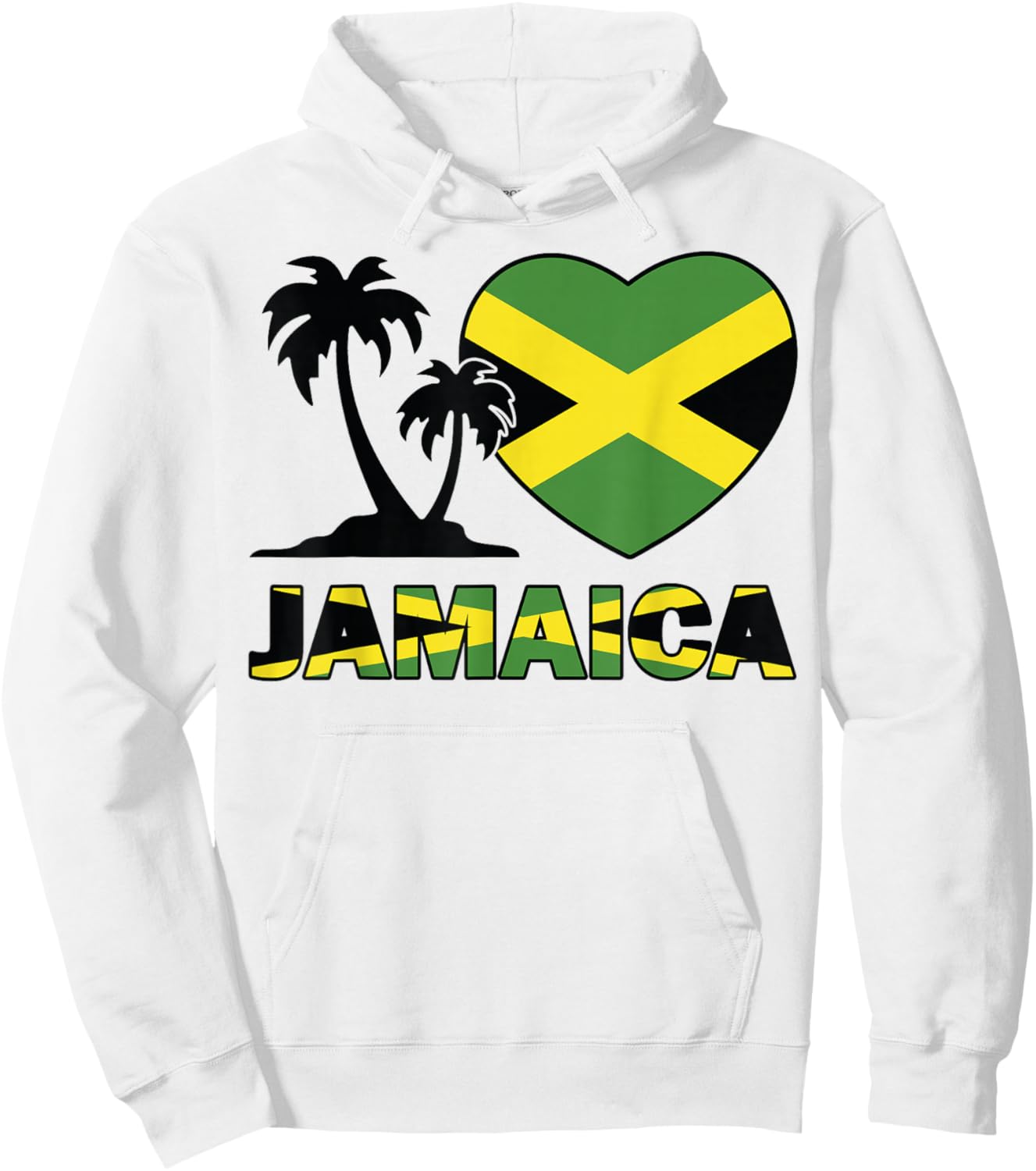 Jamaica-Shirt I love Jamaican Flag Women Men Kids Boys Hoodie - Hoodie | White