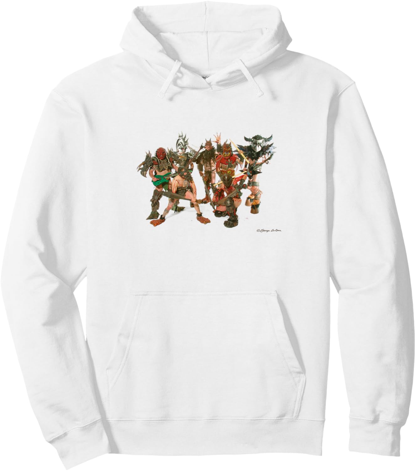 GWAR Heavy Metal Band by George DuBose Hoodie - Hoodie | White