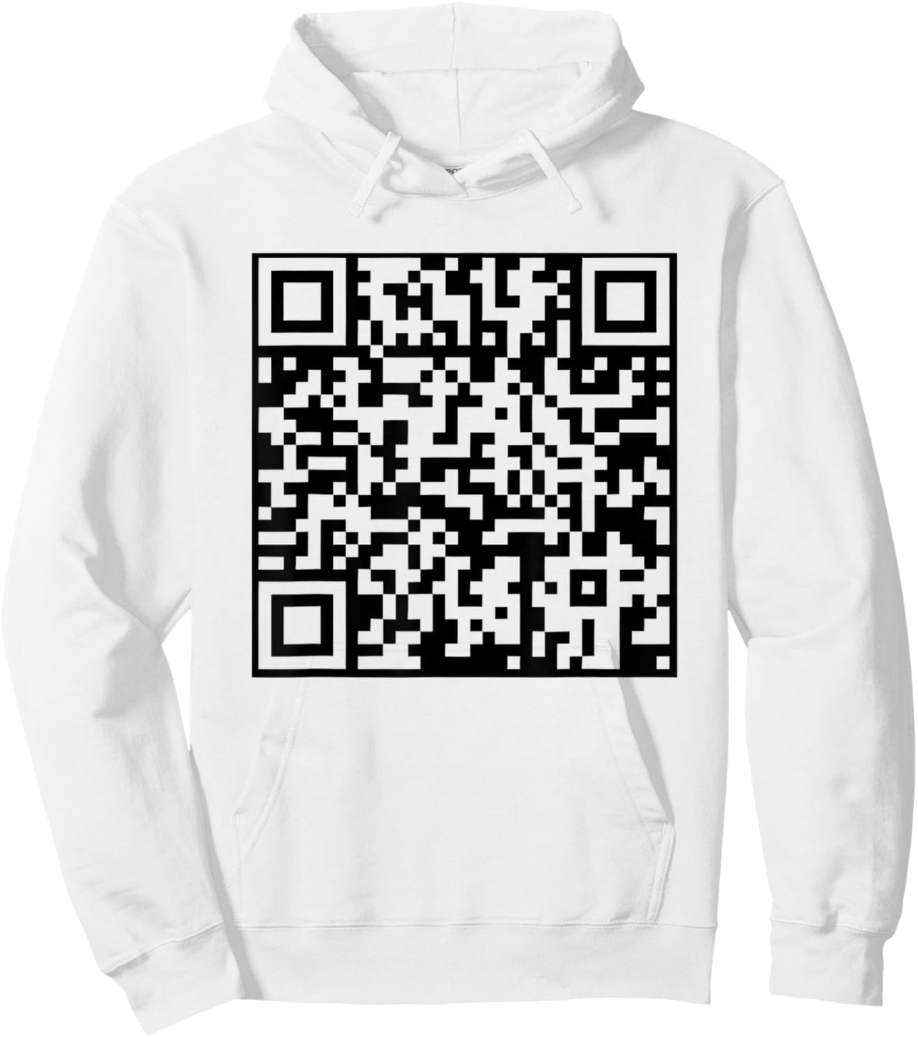 Funny QR President Trump Dance Code Hoodie - Hoodie | White