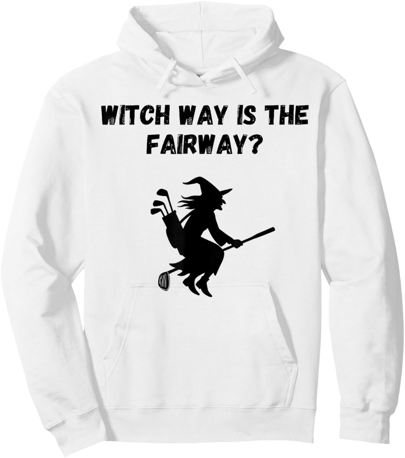 Witch Way is The Fairway Hoodie - Hoodie | White