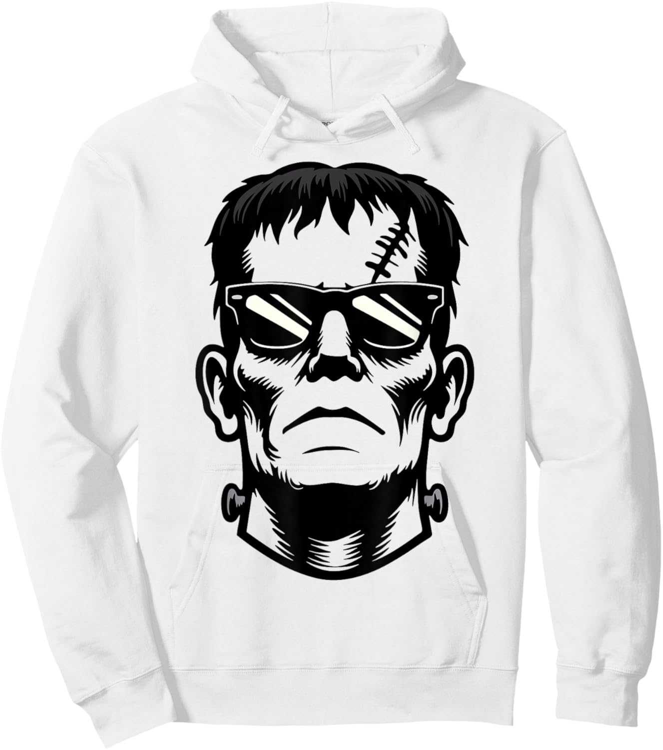 Frankenstein Monster Wearing Sunglasses Halloween Costume Hoodie - Hoodie | White