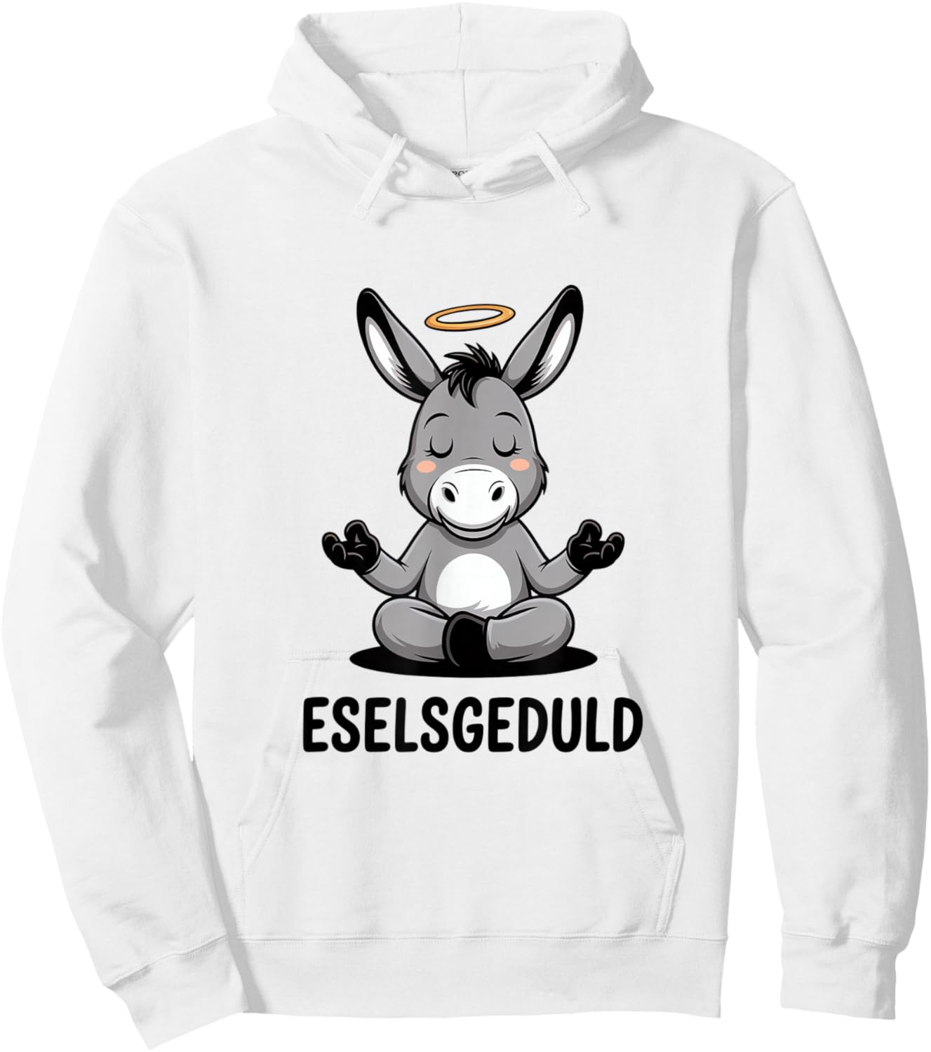 ESELSGEDULD Lustiger Meditierender Esel Yoga Hoodie - Hoodie | White