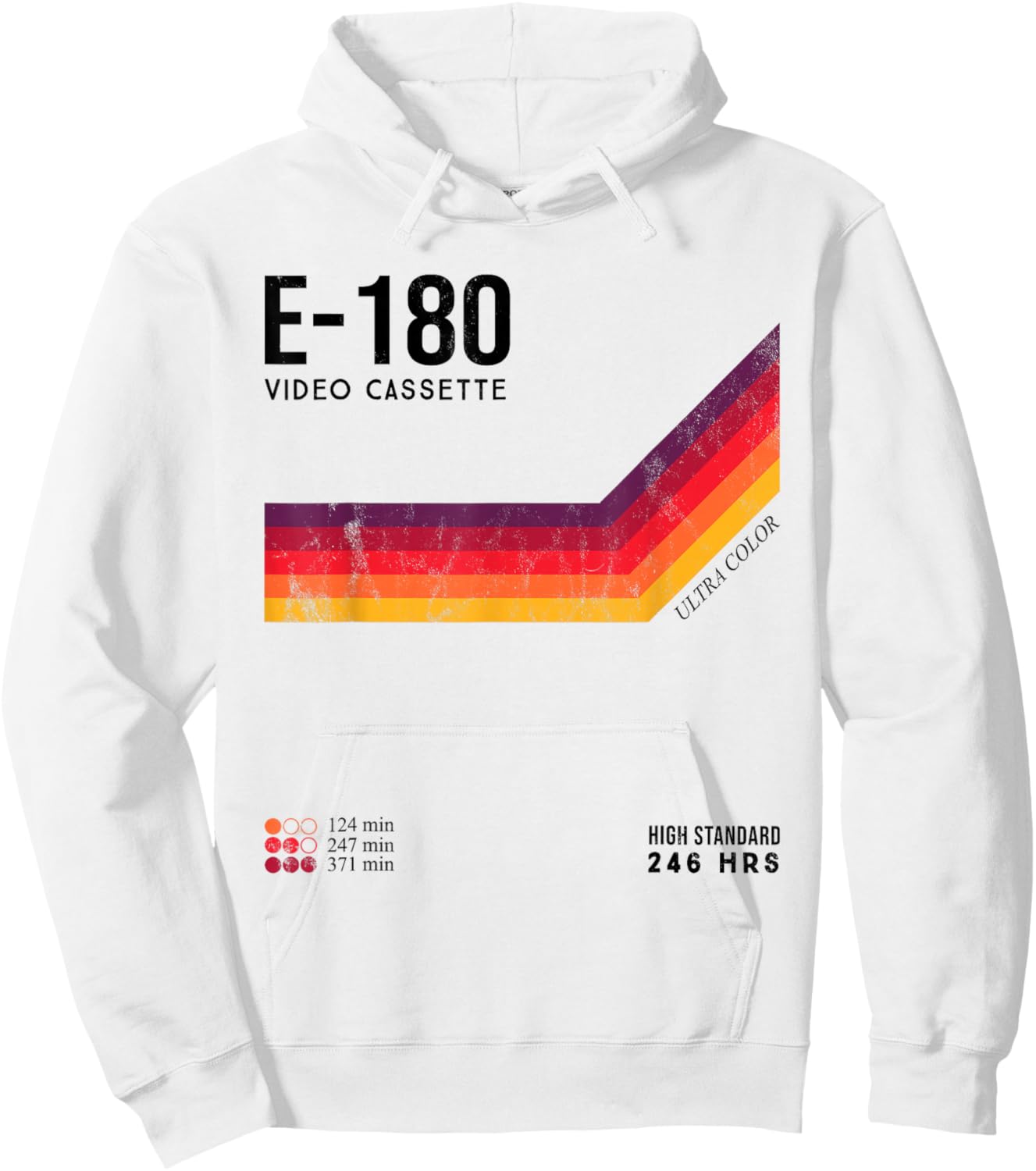 Vintage 80s video cassette tape Hoodie - Hoodie | White