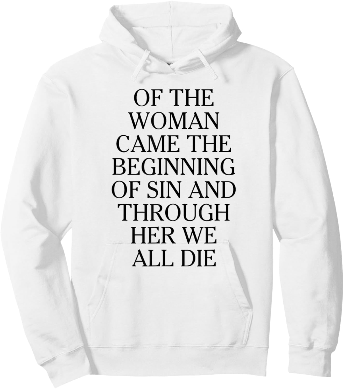 of The Woman Came The Beginning of Sin Funny Gothic Quote Hoodie - Hoodie | White