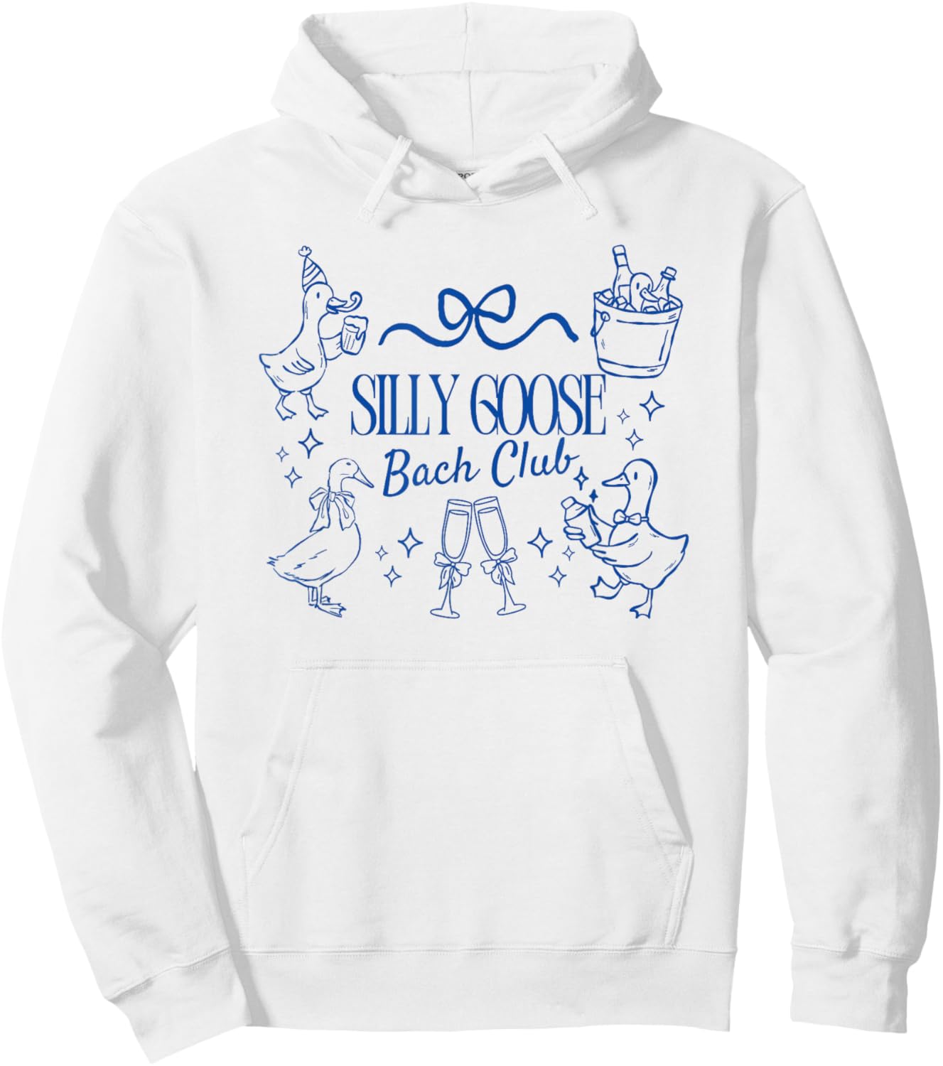 Silly Goose bach Club Bride Goose Bachelorette Party Hoodie - Hoodie | White