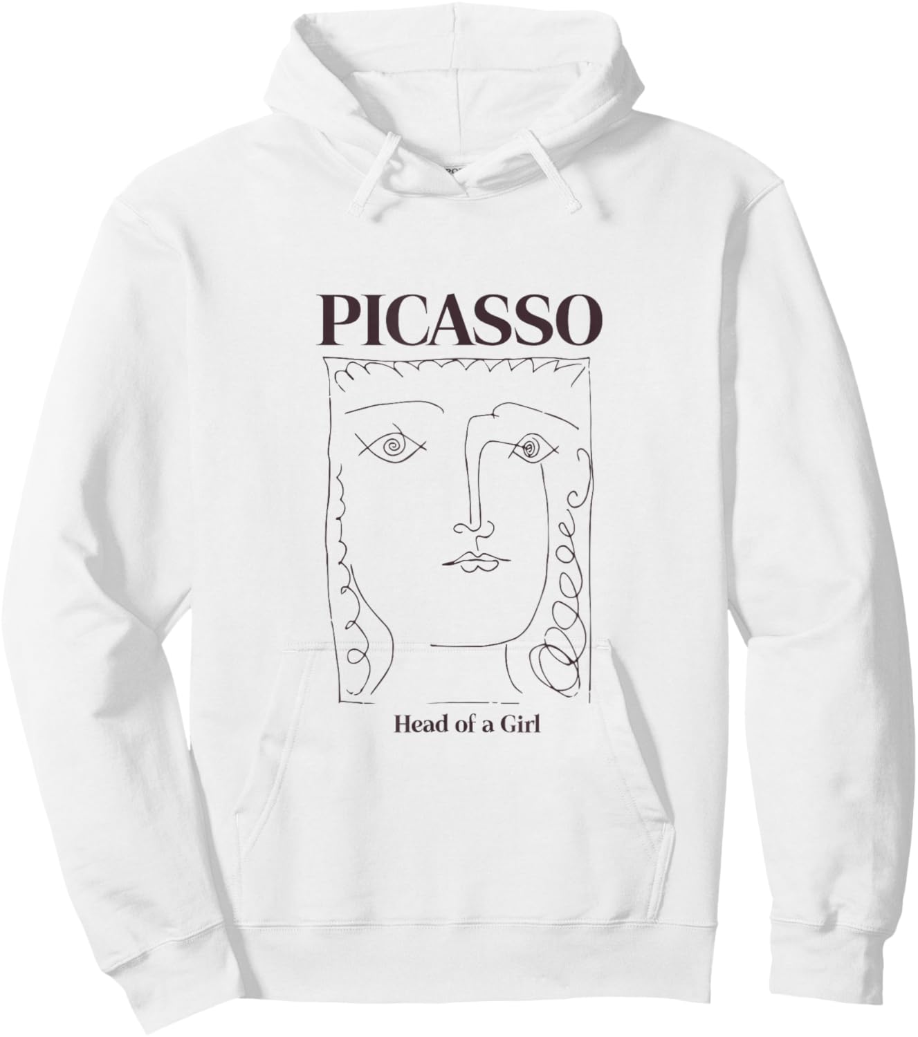 Cute Pablo Picasso Head Of A Girl Art Sketch PAPL2476 Hoodie - Hoodie | White