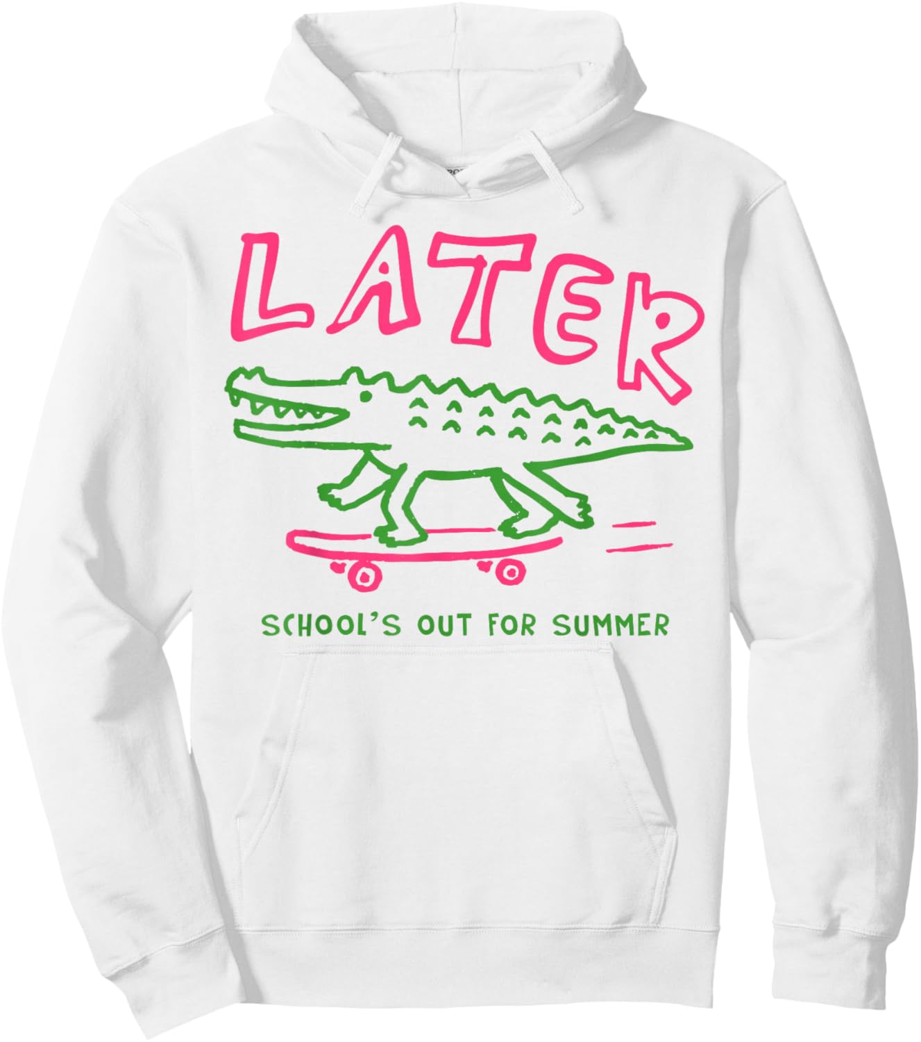 See You Later Teacher Summer Alligator Last Day of School Hoodie - Hoodie | White