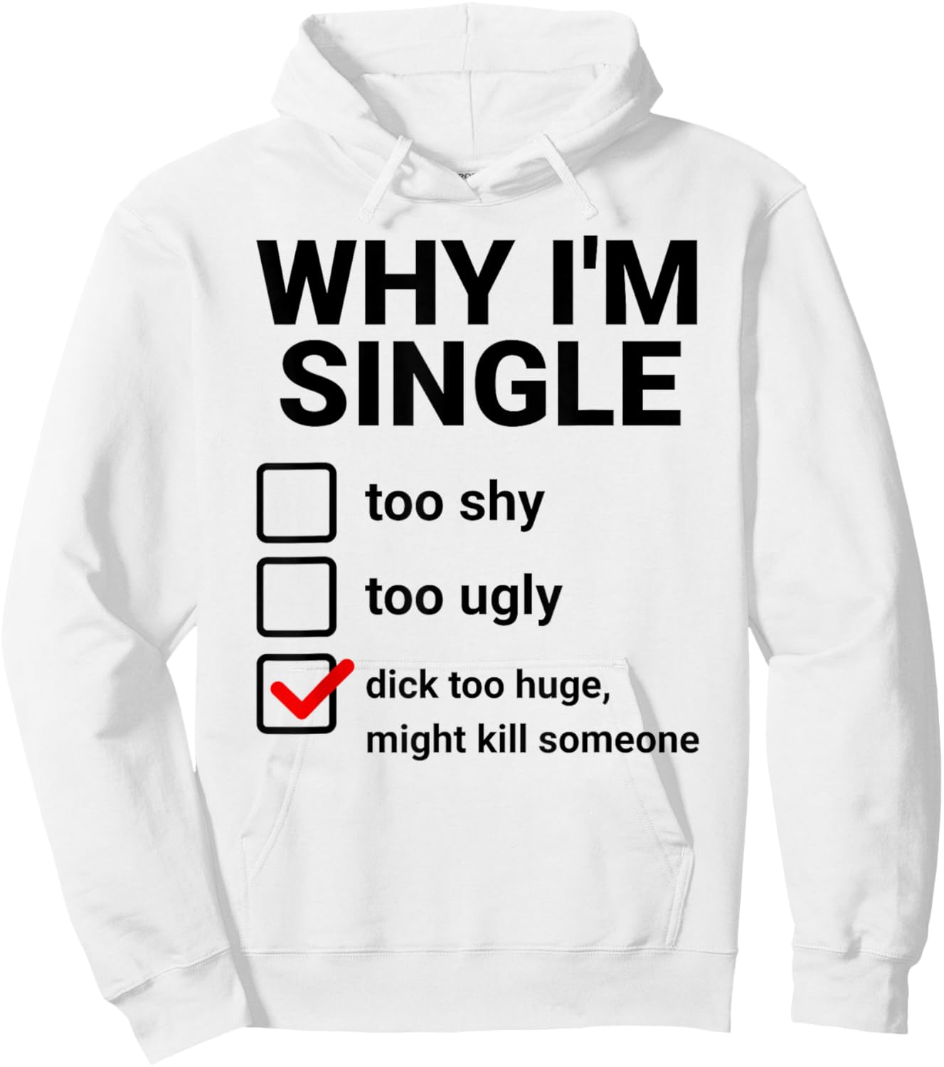 Lustiger sarkastischer Junggesellenabschied Why I'm Single Hoodie - Hoodie | White