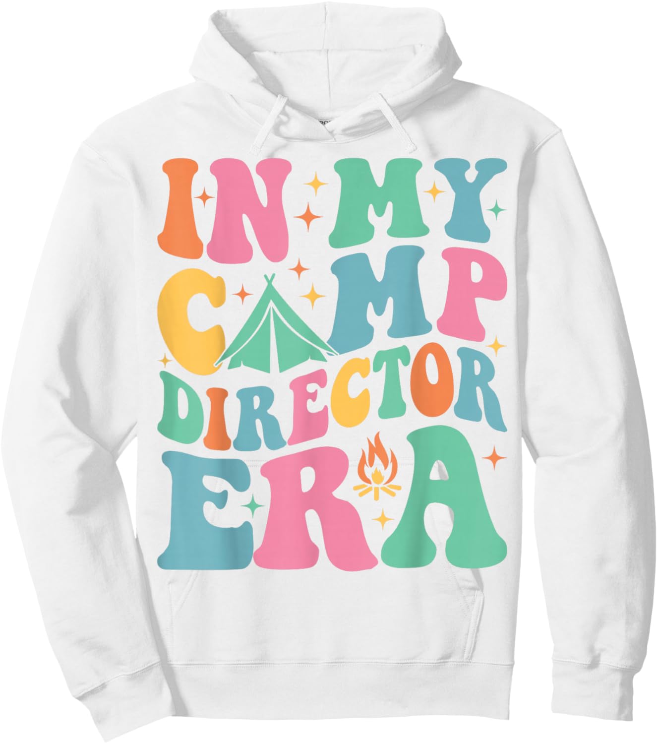 In My Camp Director Era Groovy Summer Camp Director Hoodie - Hoodie | White