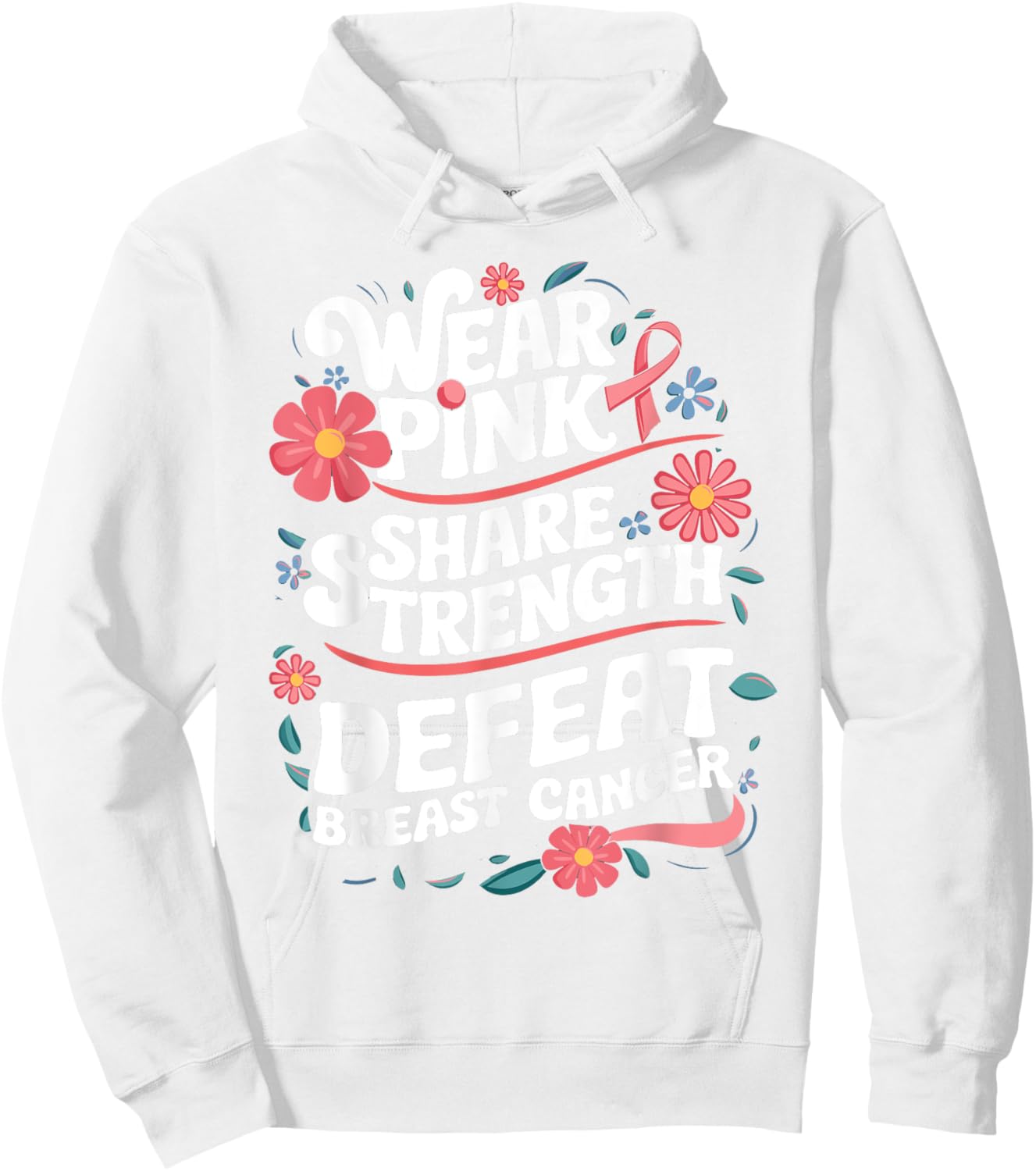 Pink October Wear Pink Defeat Breast Cancer Pink October Hoodie - Hoodie | White