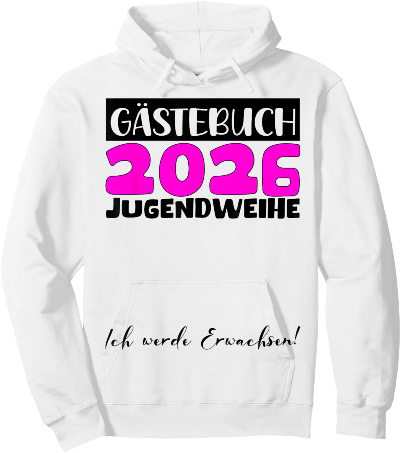 Jugendweihe 2026 Jungen Gästebuch Mädchen Jugendweihe 2026 Hoodie - Hoodie | White