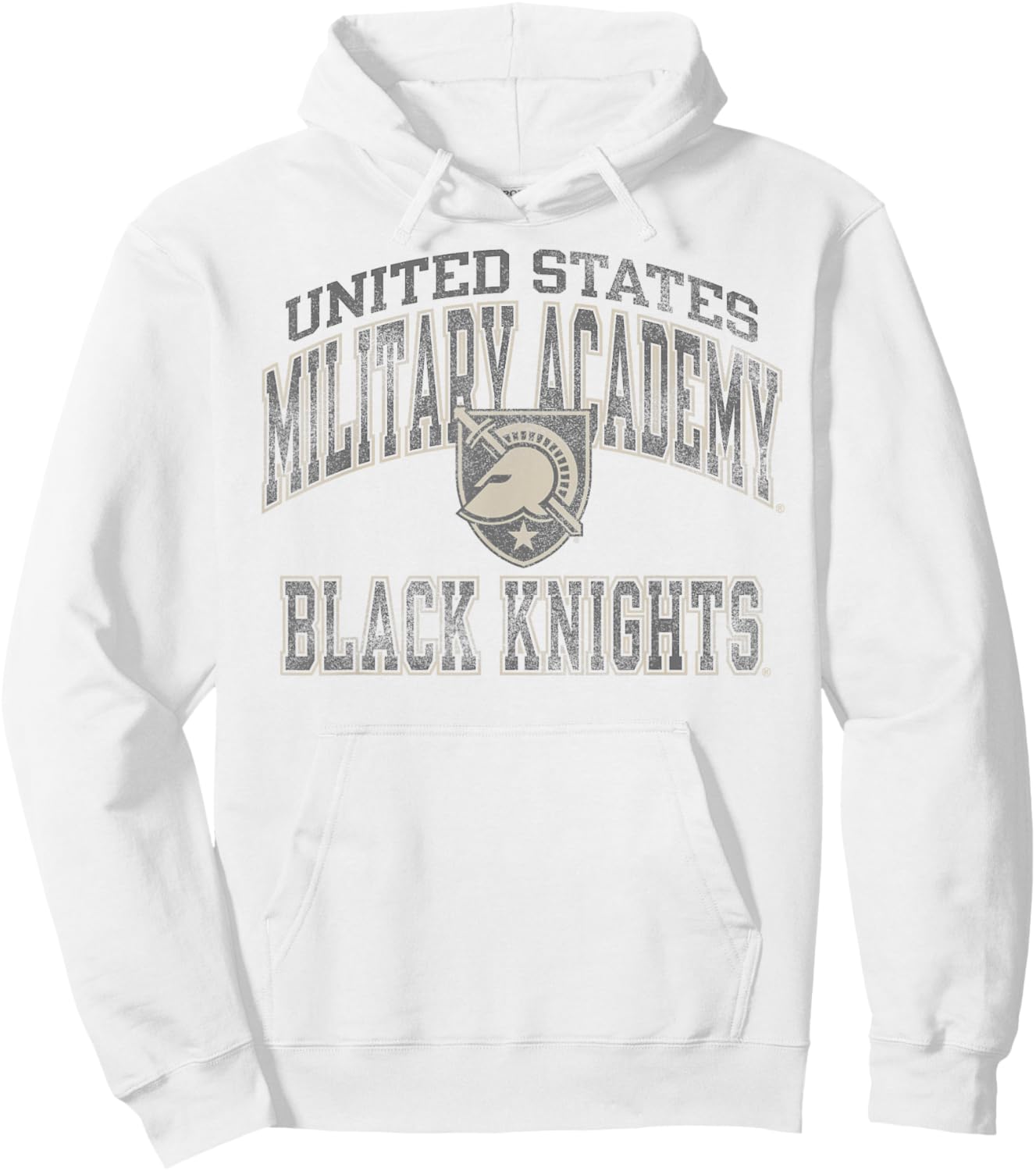 Army Black Knights Vintage Worn Gray Officially Licensed Hoodie - Hoodie | White