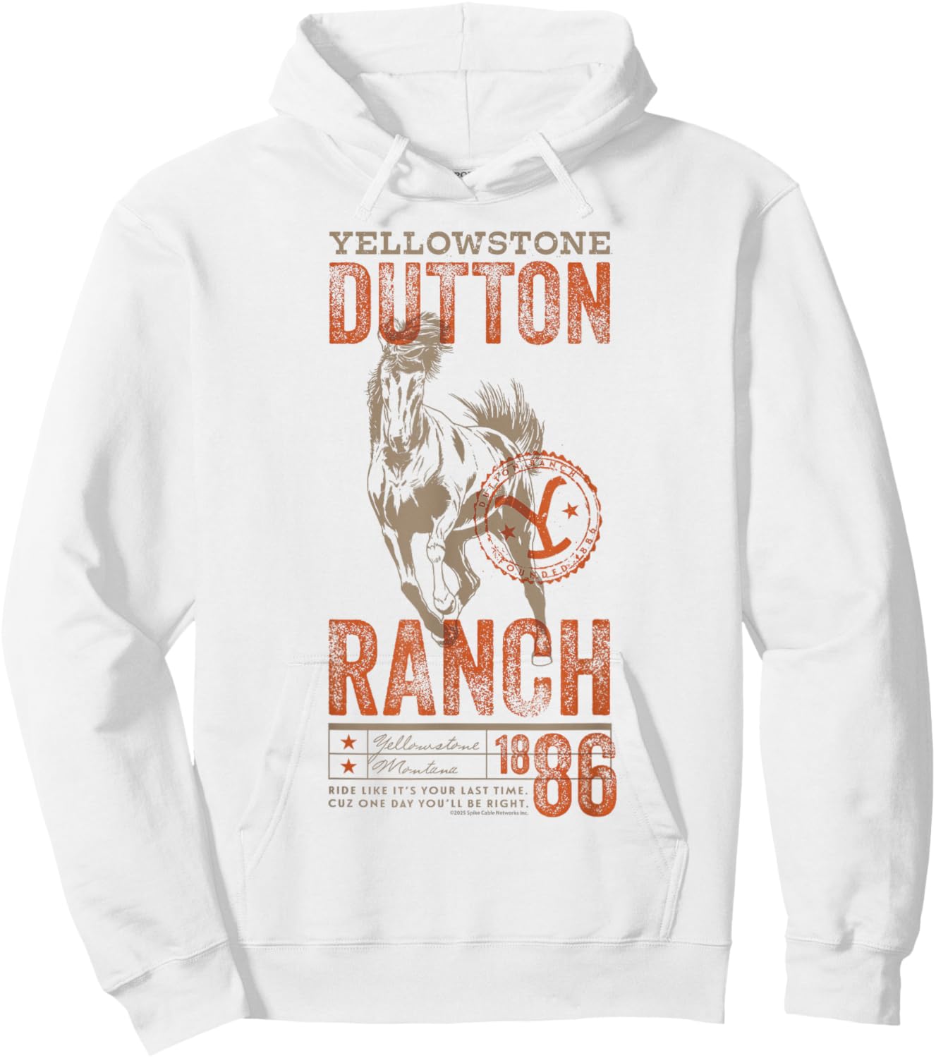 Yellowstone Dutton Ranch 1886 Horse Poster Hoodie - Hoodie | White